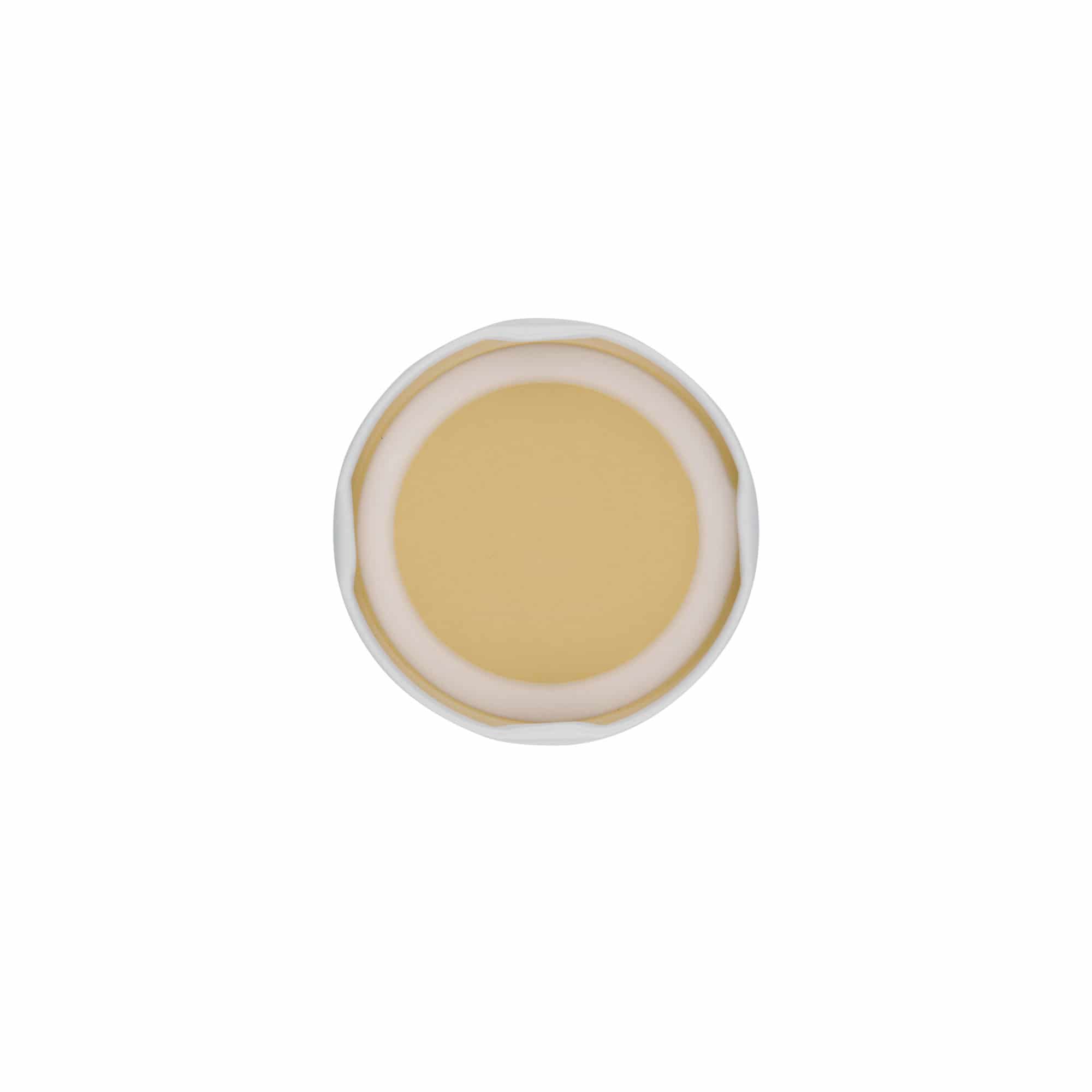 Zakrywka Twist-Off, blacha biała, biała, do szyjki: TO 58 Zakrywka Twist-Off, blacha biała, biała, do szyjki: TO 58