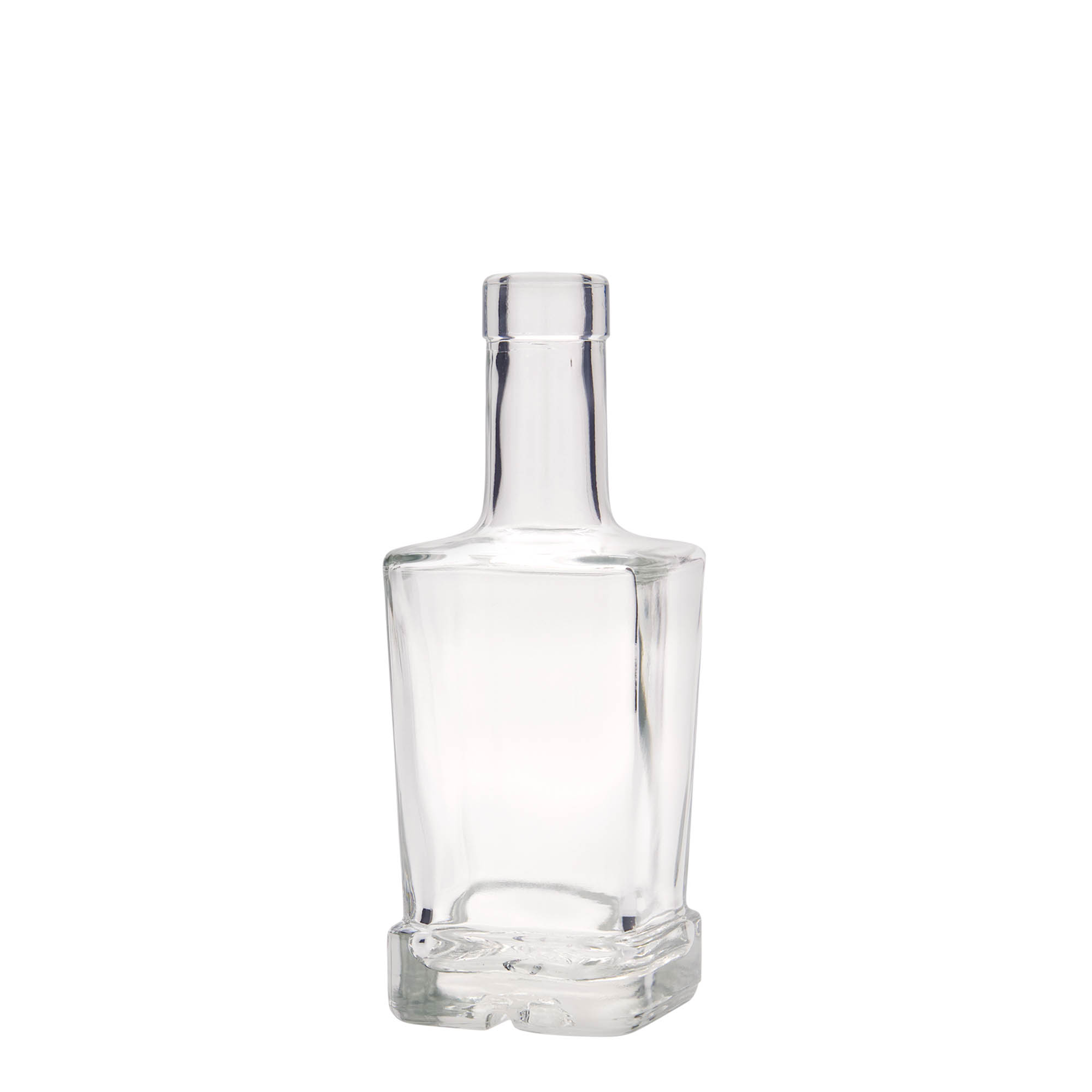 250 ml butelka szklana 'Rene', kwadratowa, szyjka: korek