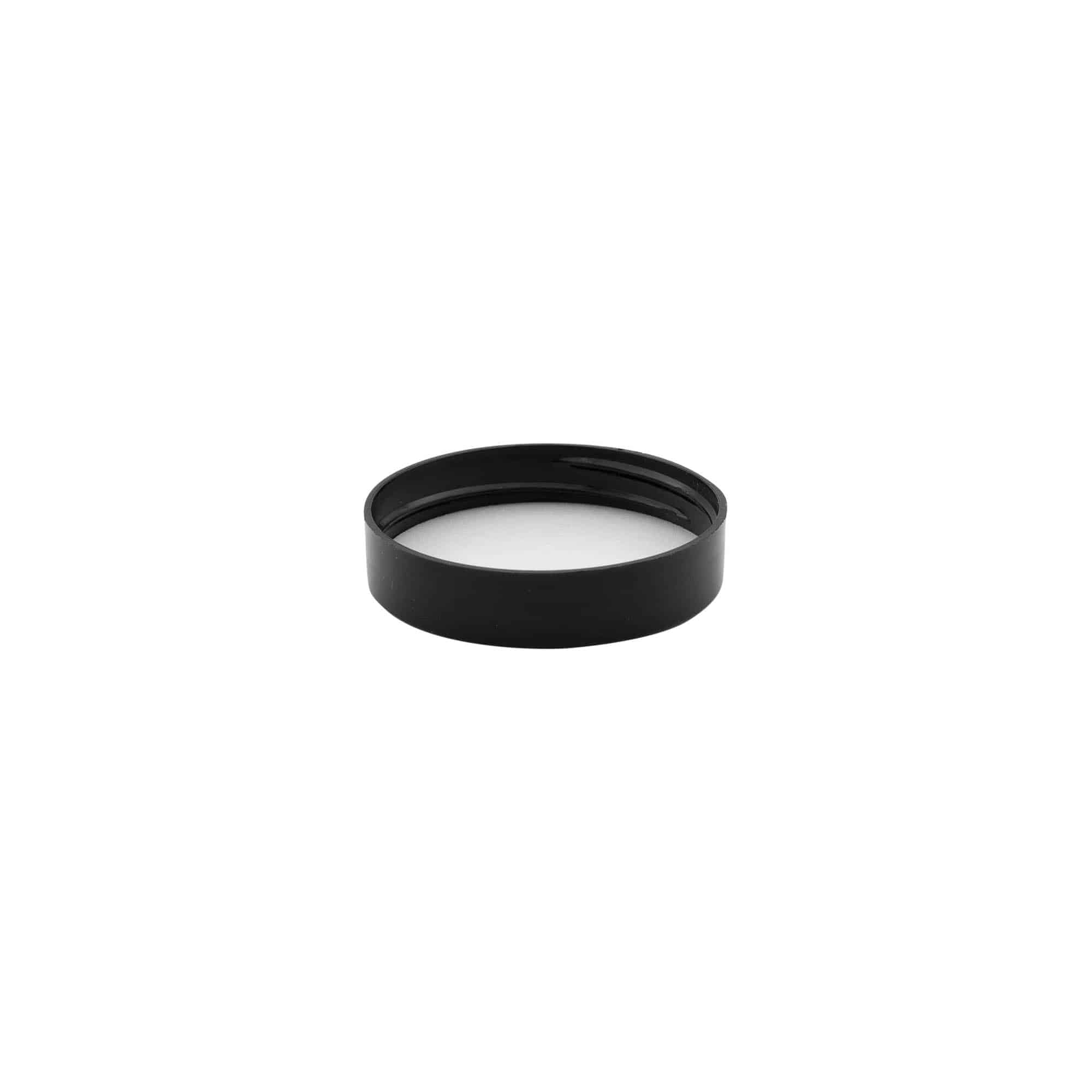 Zakrętka z gwintem, tworzywo sztuczne PP, czarna, do szyjki: 48/400