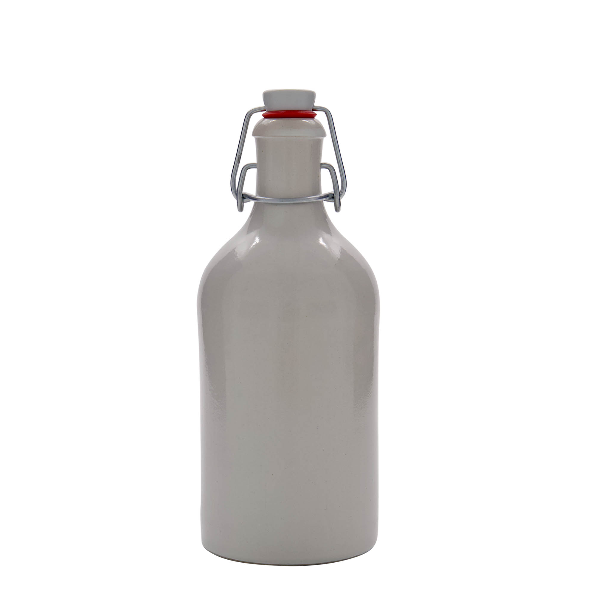 500 ml dzban gliniany, kamionkowy, biały, otwór: zamknięcie z klamrą