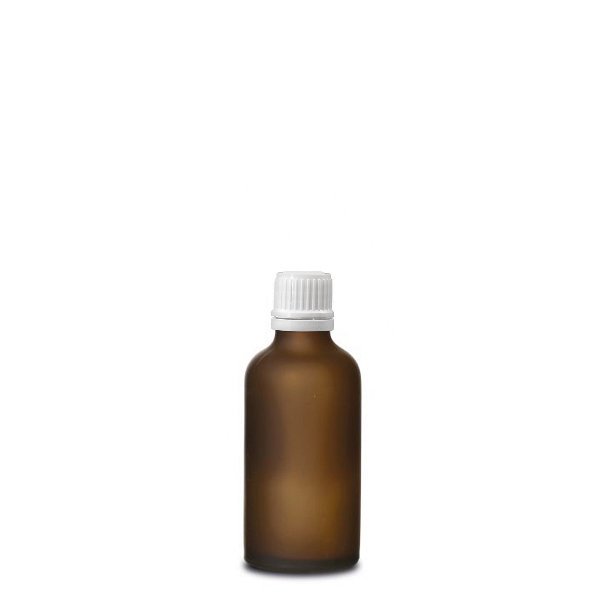 50 ml butelka medyczna, szkło, brązowe matowe, szyjka: DIN 18