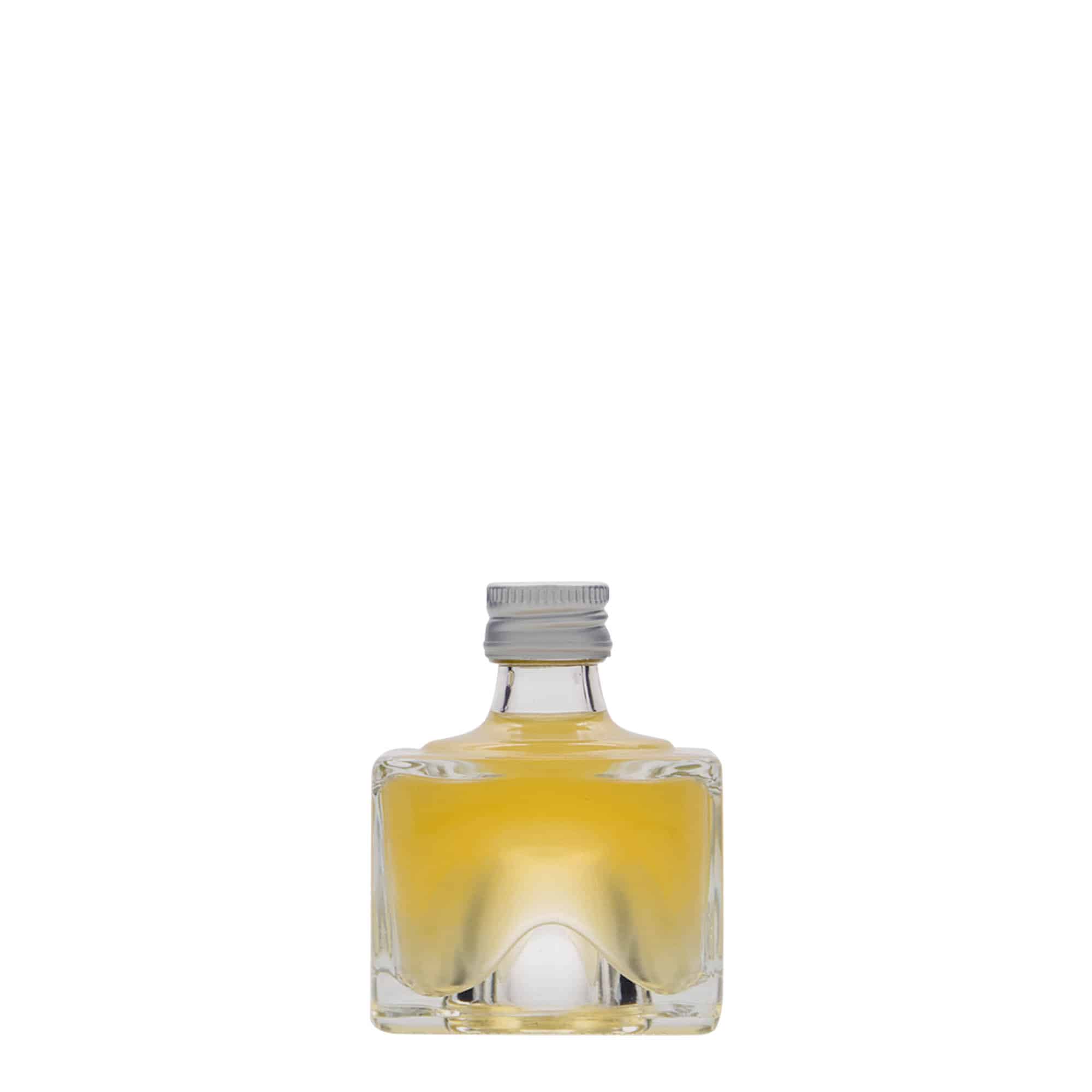 40 ml butelka szklana 'Cocolores', kwadratowa, wylot: PP 18