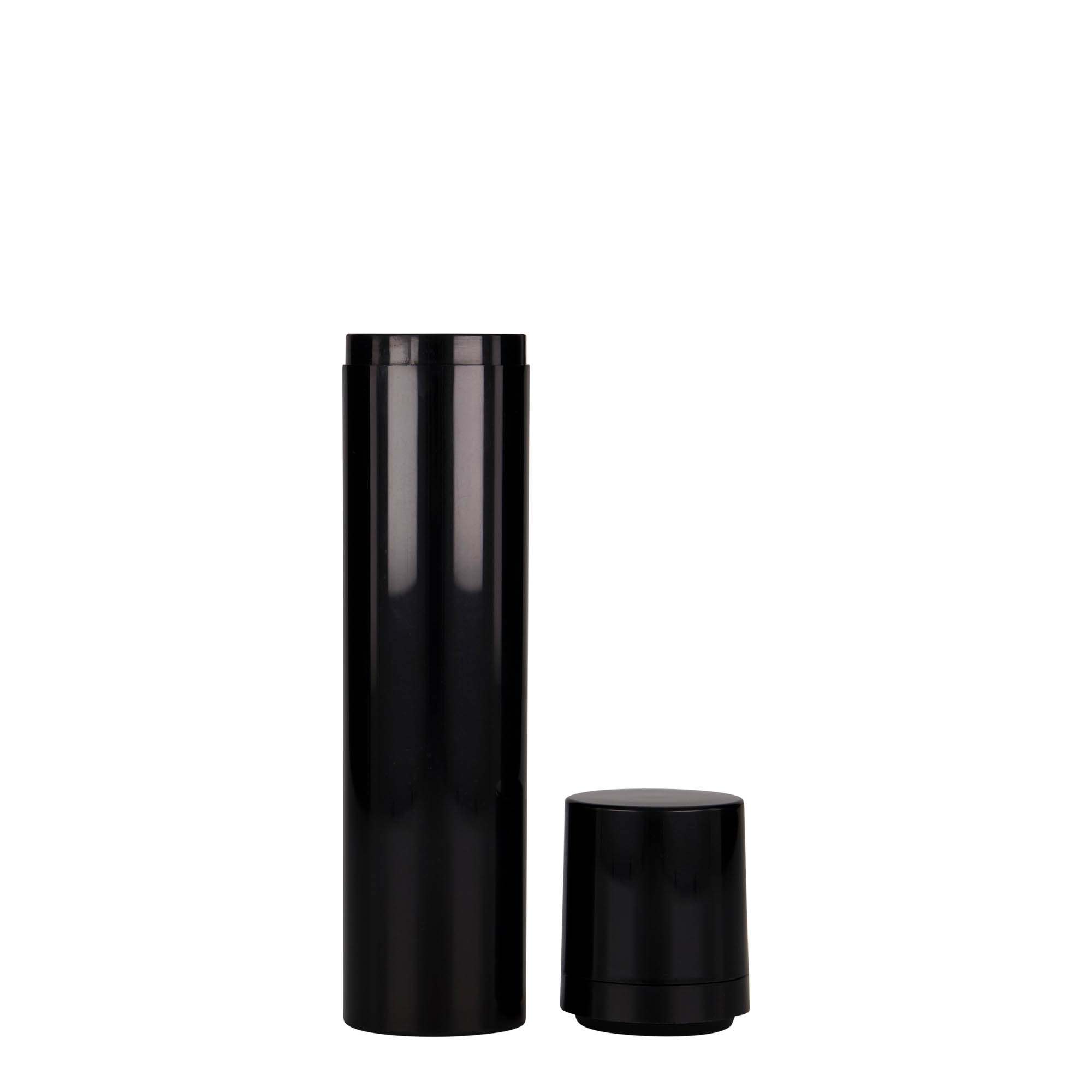 100 ml dozownik beztlenowy „Mezzo”, tworzywo sztuczne PP, czarny 100 ml dozownik beztlenowy „Mezzo”, tworzywo sztuczne PP, czarny