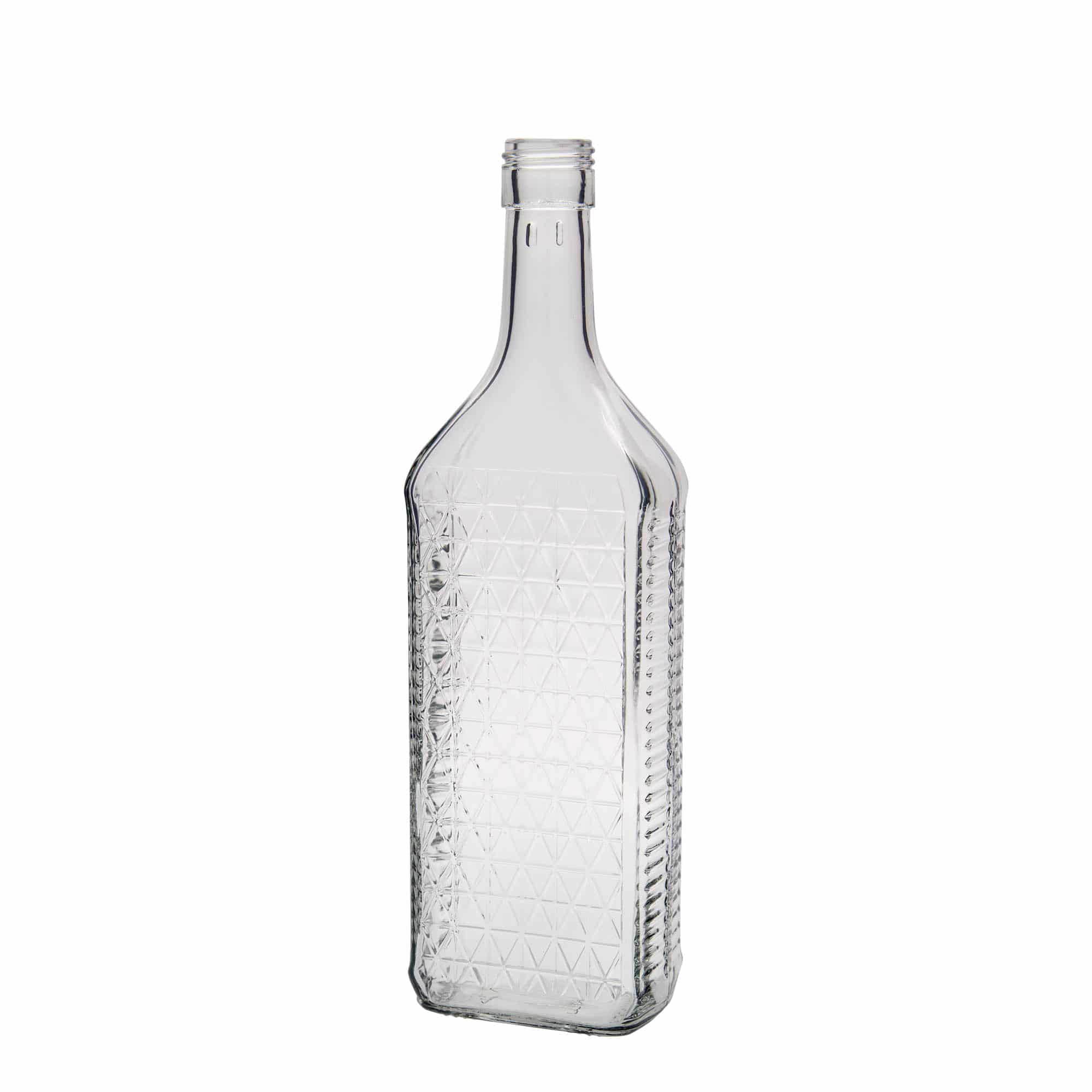 700 ml butelka szklana 'Caruso', prostokątna, zamknięcie: PP 31,5