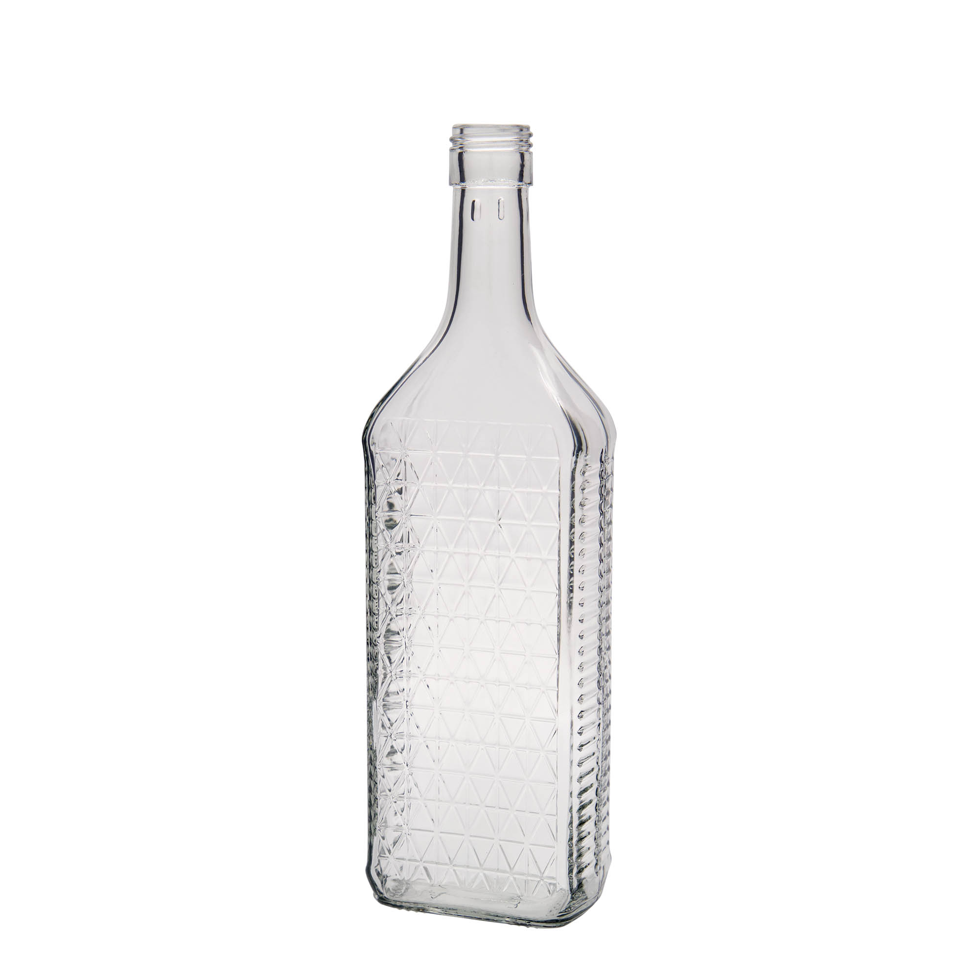 700 ml butelka szklana 'Caruso', prostokątna, wylot: PP 31,5