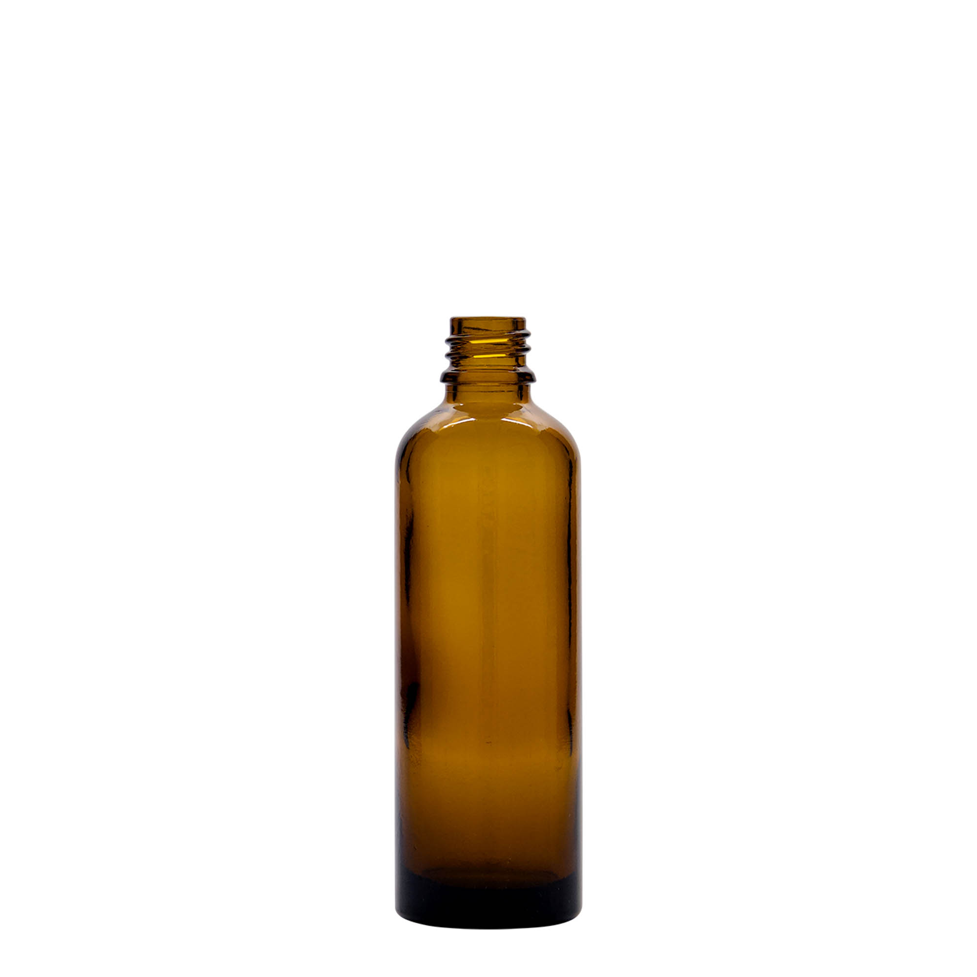 75 ml butelka medyczna, szkło, brązowa, szyjka: DIN 18 75 ml butelka medyczna, szkło, brązowa, szyjka: DIN 18