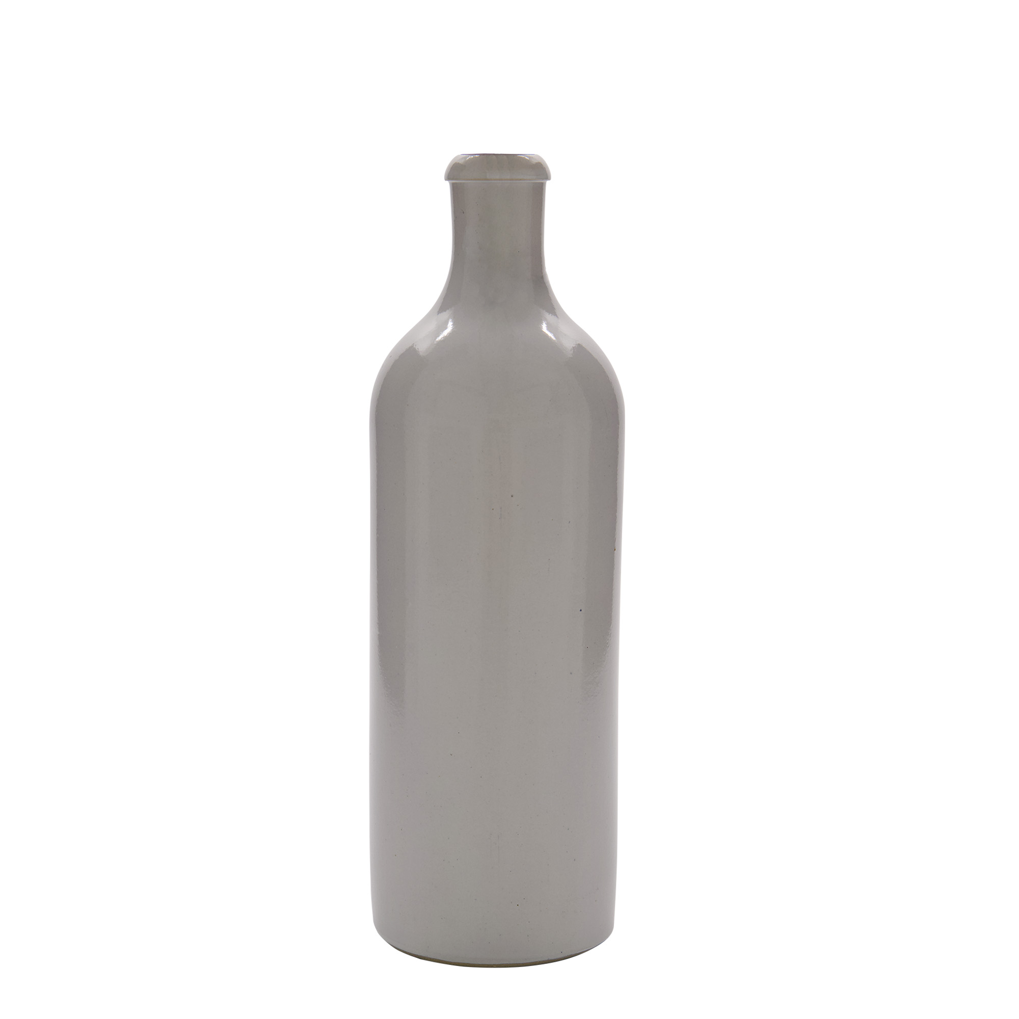 750 ml dzban gliniany, kamionkowy, biały, z otworem: zamknięcie na klamrę