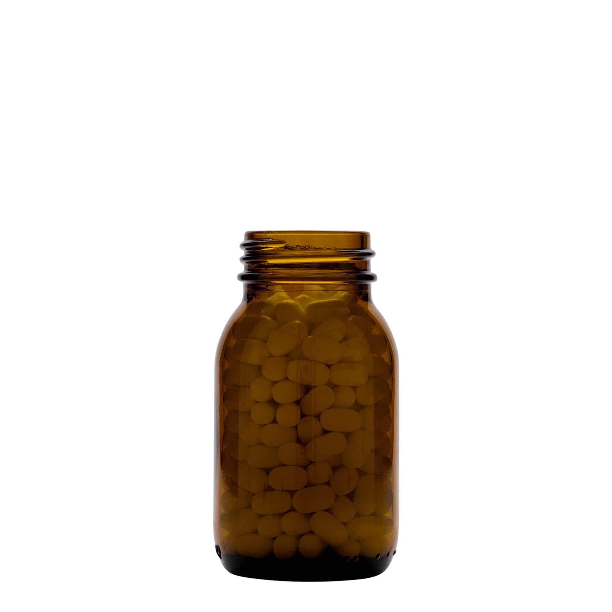 125 ml słoik z szerokim otworem, kolor brązowy, zamknięcie: DIN 40