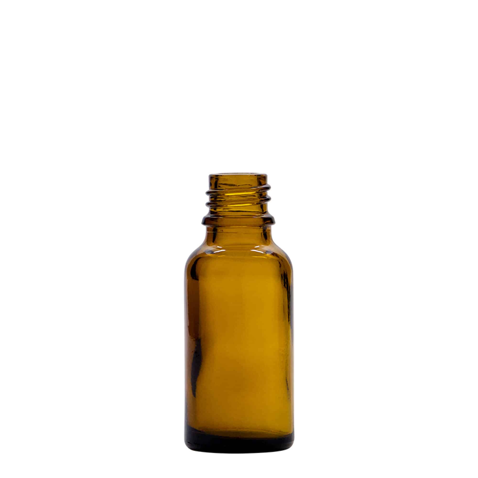 20 ml butelka farmaceutyczna z rozpylaczem, szkło, kolor brązowy, zamknięcie: DIN 18