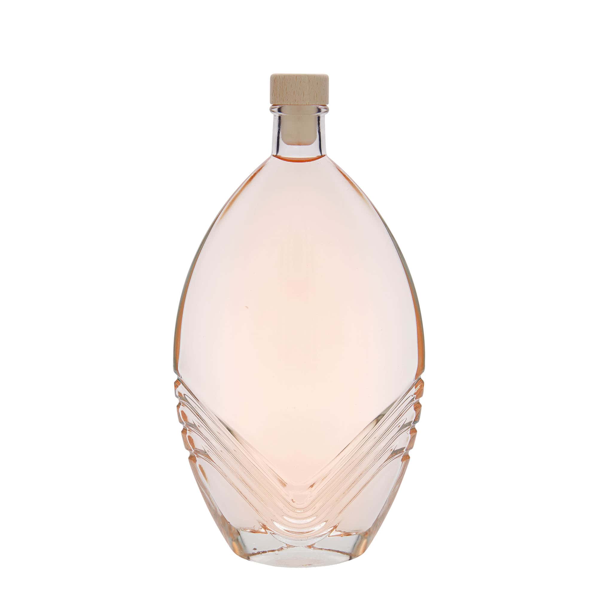 500 ml butelka szklana 'Florence', owalna, zamknięcie: korek
