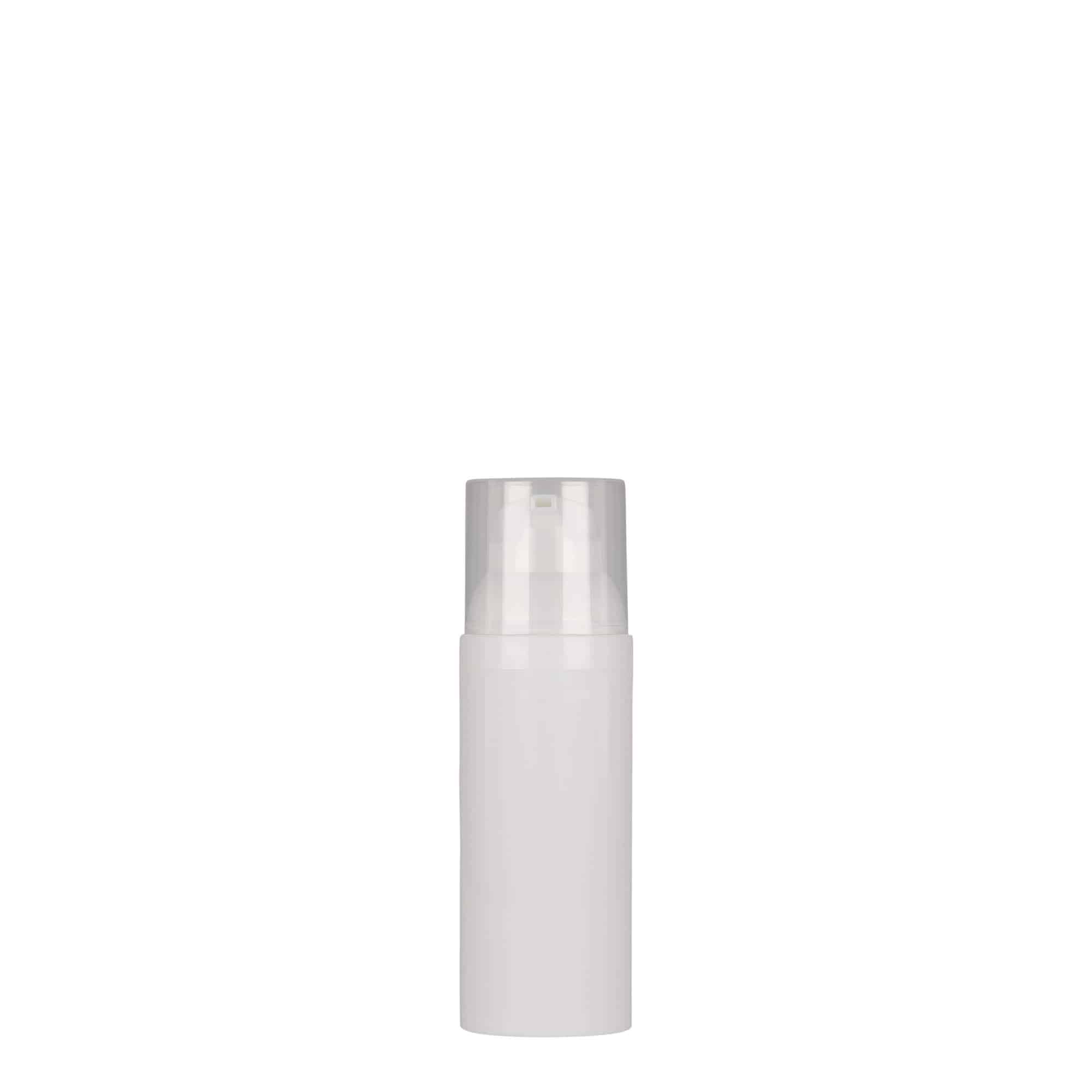 50 ml dozownik beztlenowy 'Mezzo', tworzywo sztuczne PP, biały