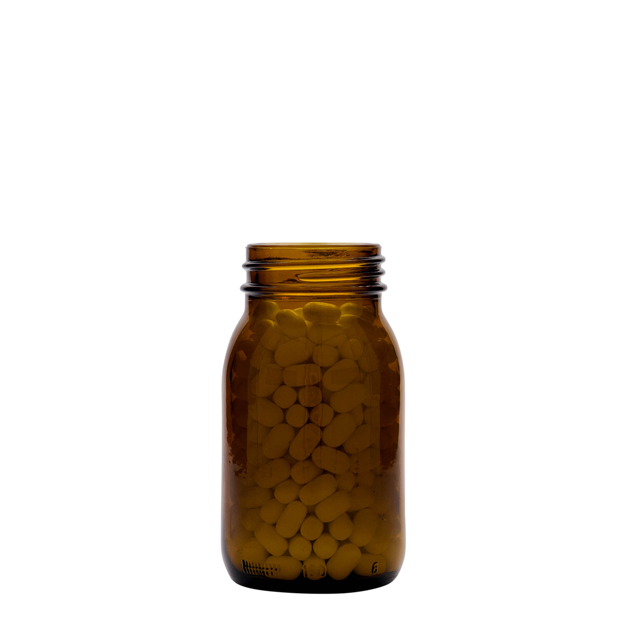 150 ml słoik z szerokim otworem, kolor brązowy, zamknięcie: DIN 45
