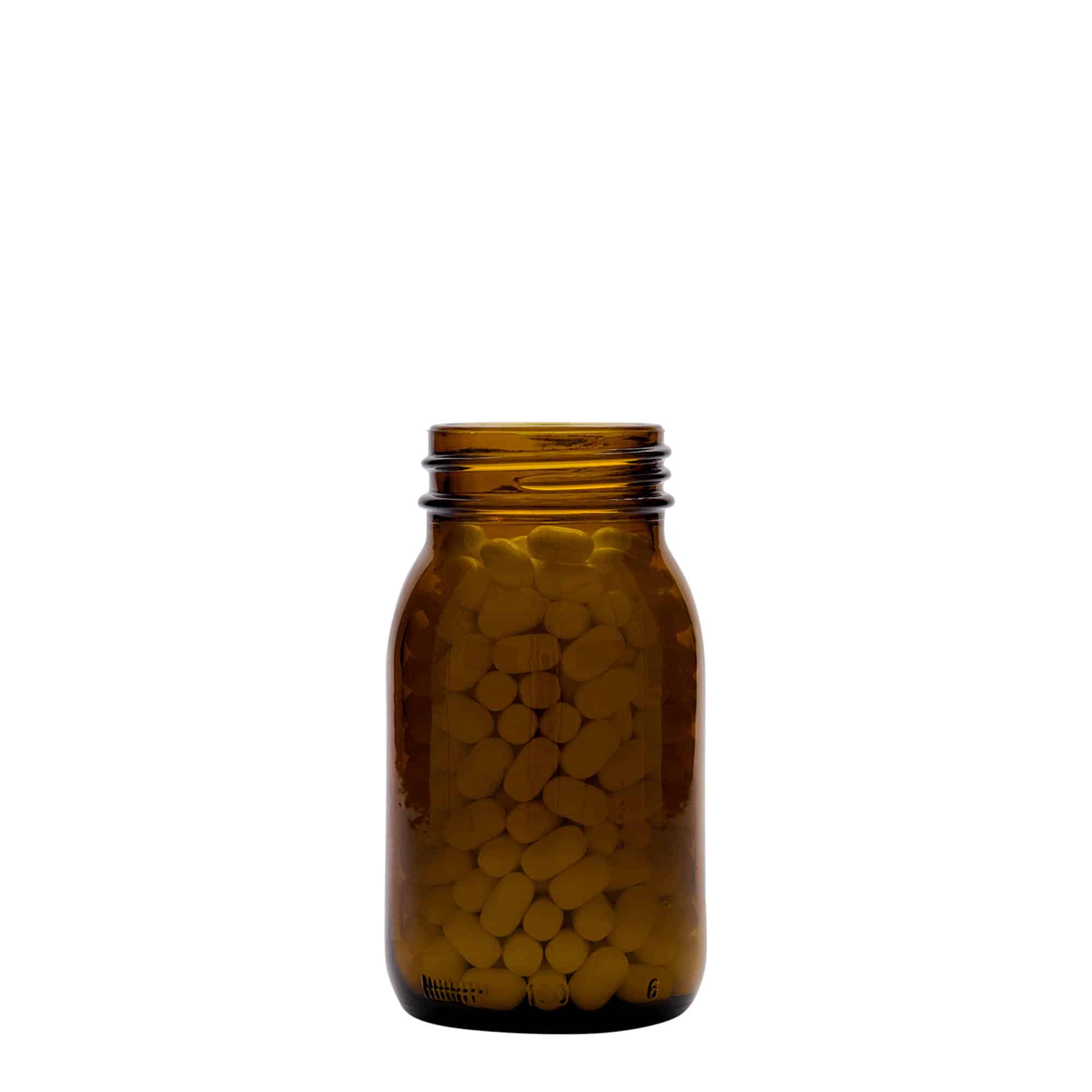 150 ml słoik szerokootworowy, brązowy, wylot: DIN 45