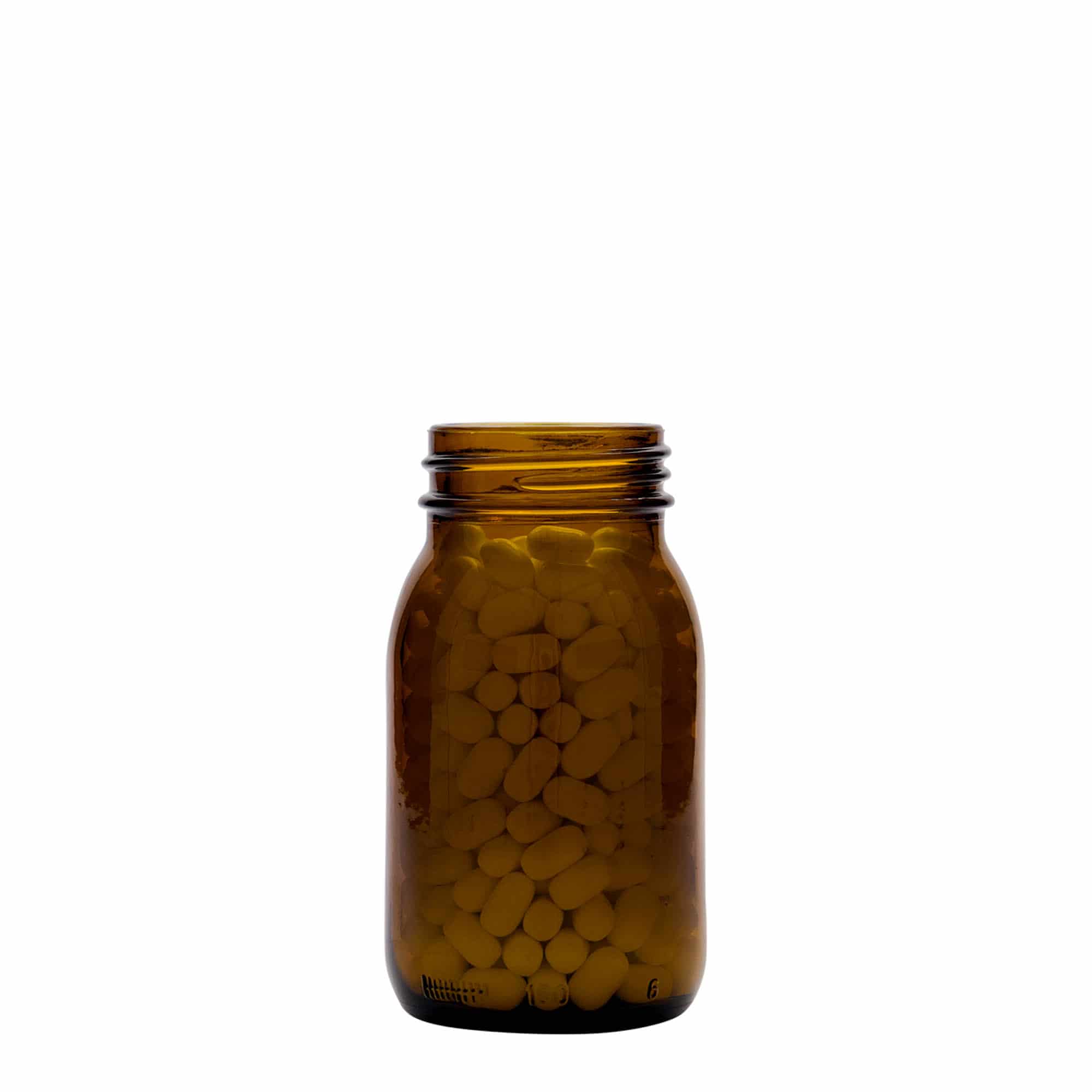 150 ml słoik szerokootworowy, brązowy, wylot: DIN 45