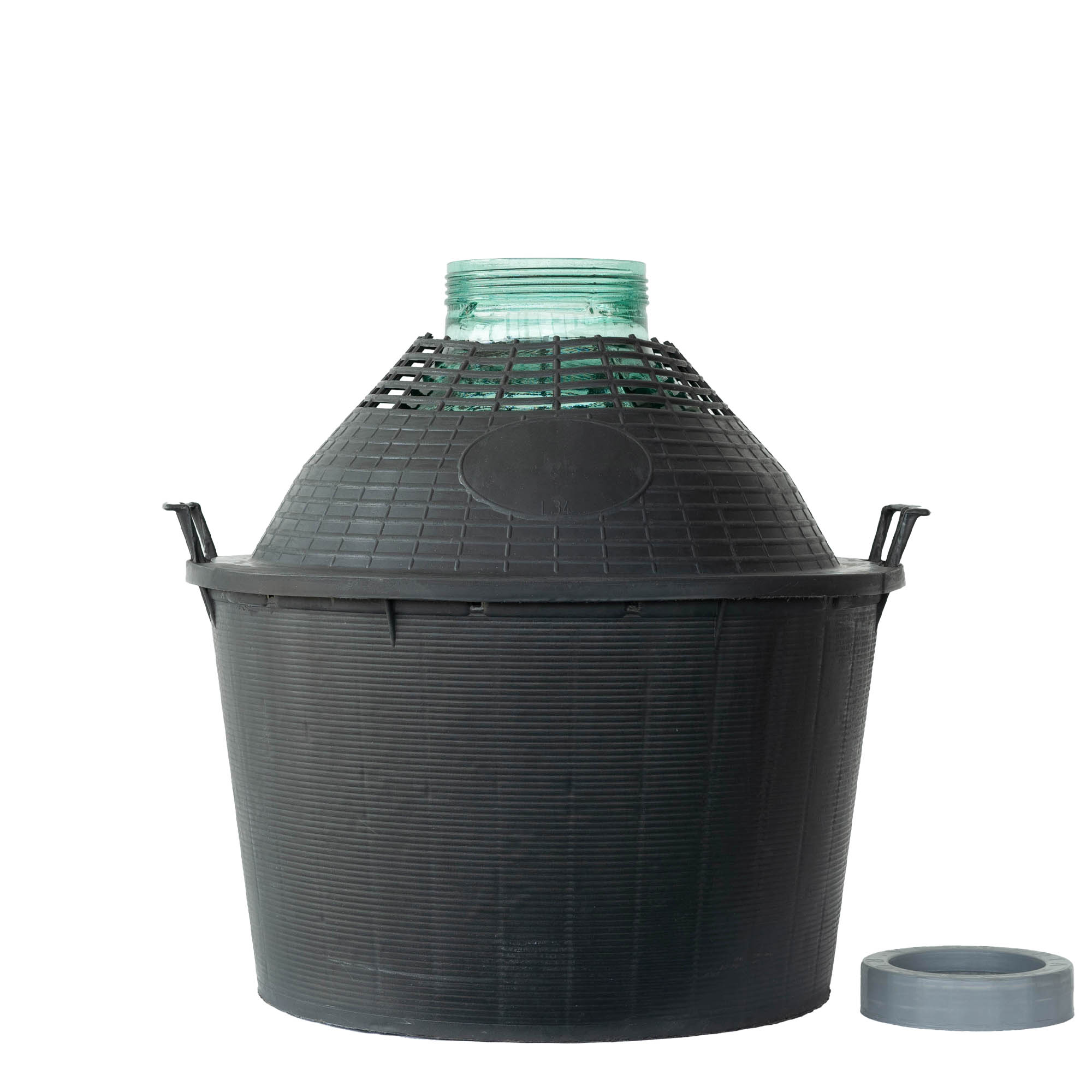 34 l butla balonowa z szeroką szyjką, szkło, otwór: zakrętka gwintowana