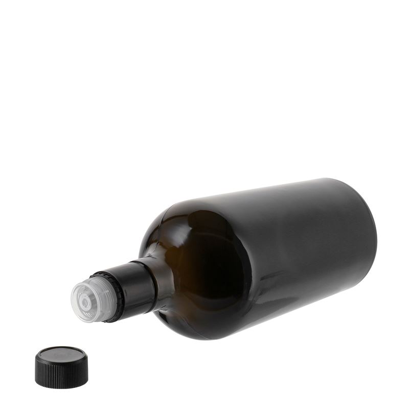 750 ml butelka na ocet/olej 'Oleum', szkło, antyczny zielony, szyjka: DOP 750 ml butelka na ocet/olej 'Oleum', szkło, antyczny zielony, szyjka: DOP