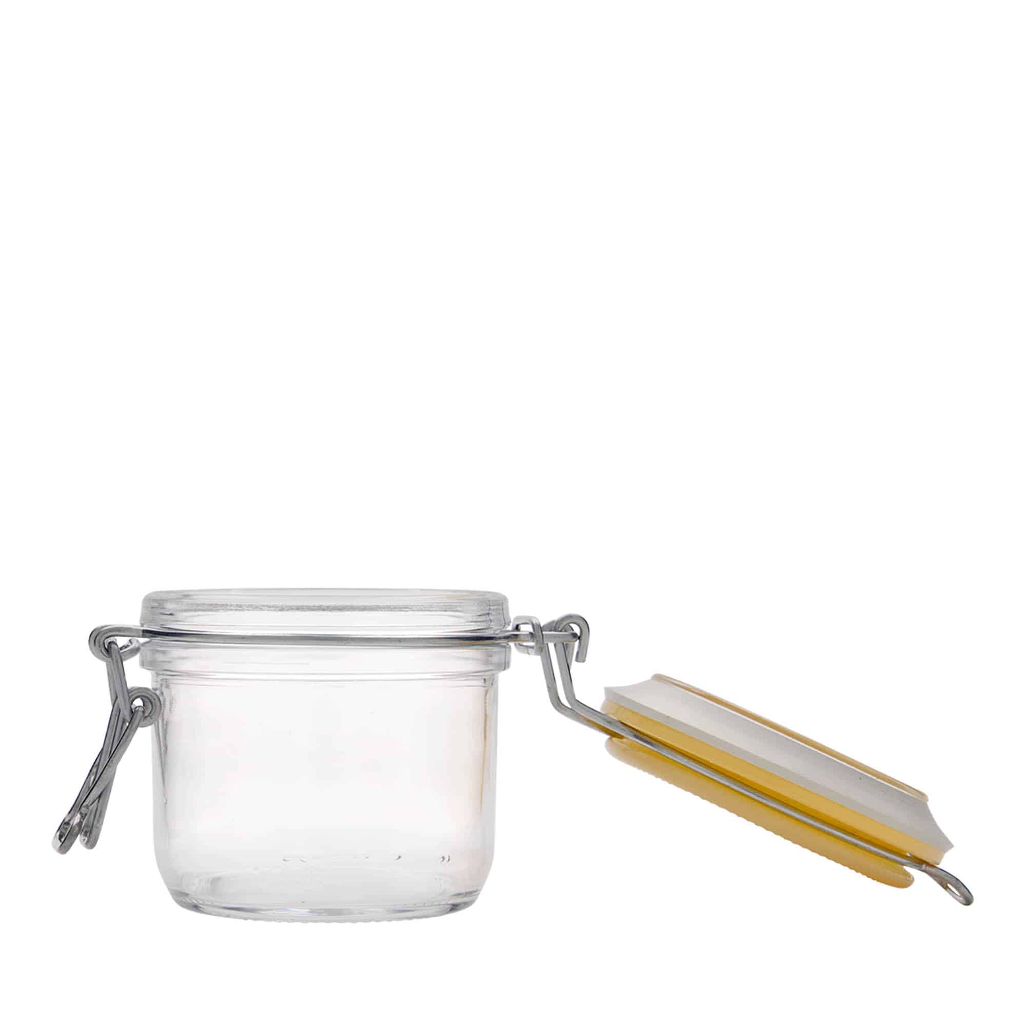 200 ml słoik z drucianym zamknięciem „Fido”, żółty, otwór: zamknięcie druciane 200 ml słoik z drucianym zamknięciem „Fido”, żółty, otwór: zamknięcie druciane