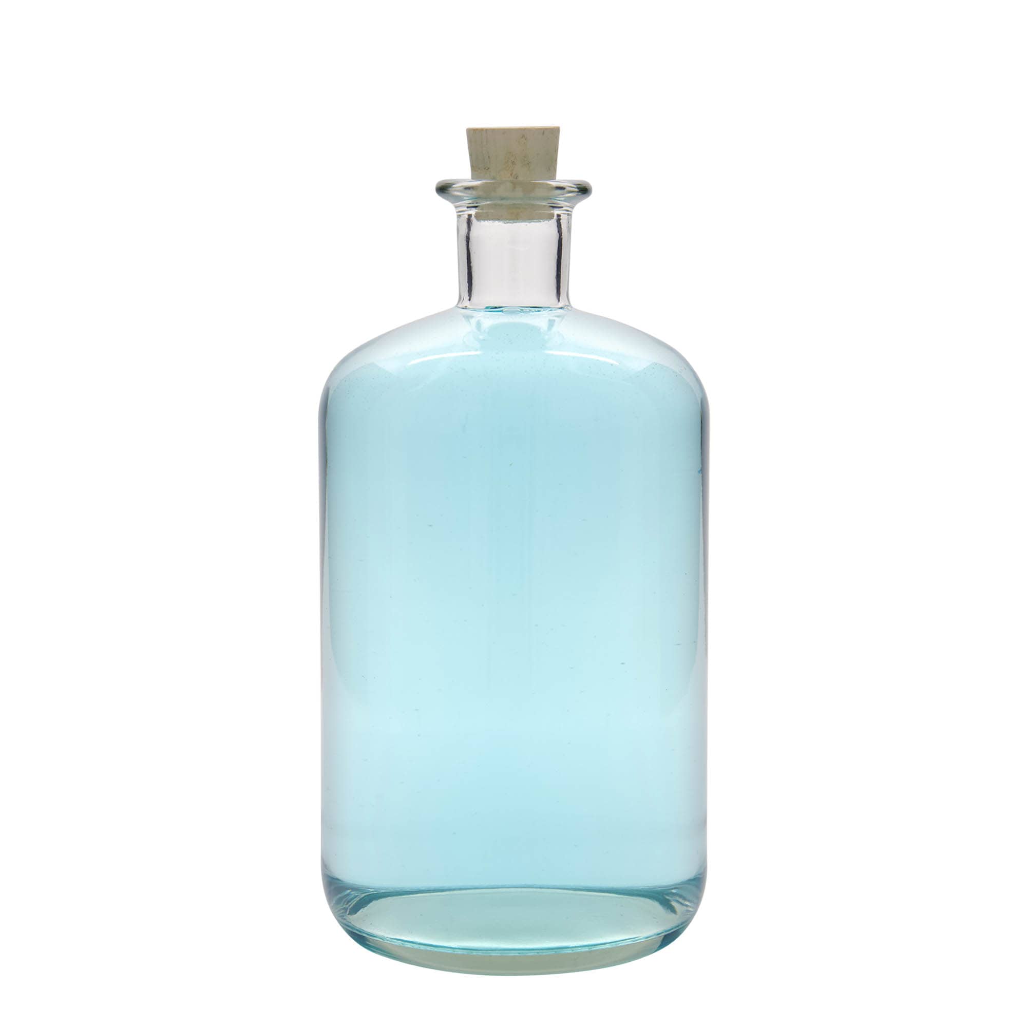 1.500 ml butelka szklana aptekarska, szyjka: korek