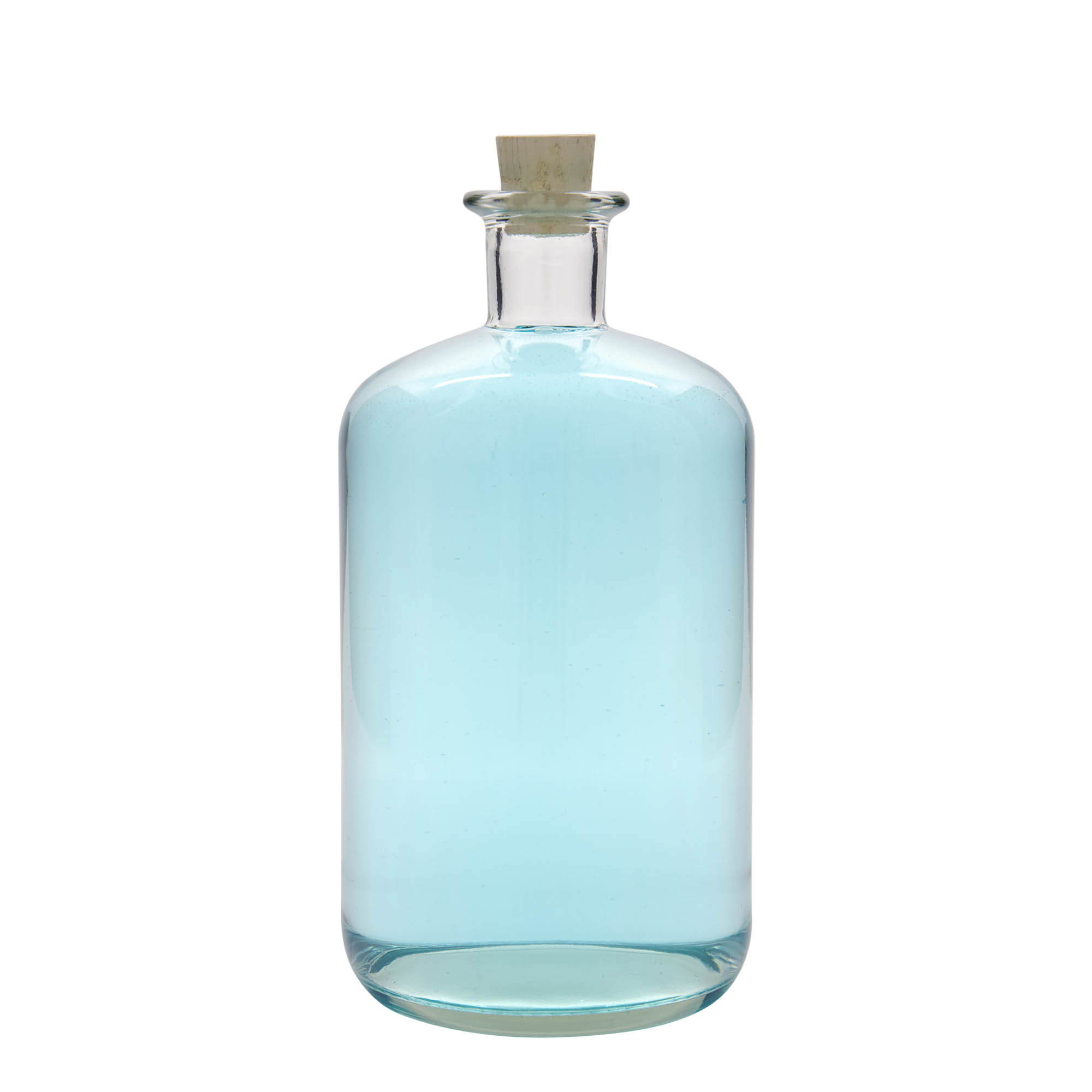 1.500 ml butelka szklana aptekarska, szyjka: korek