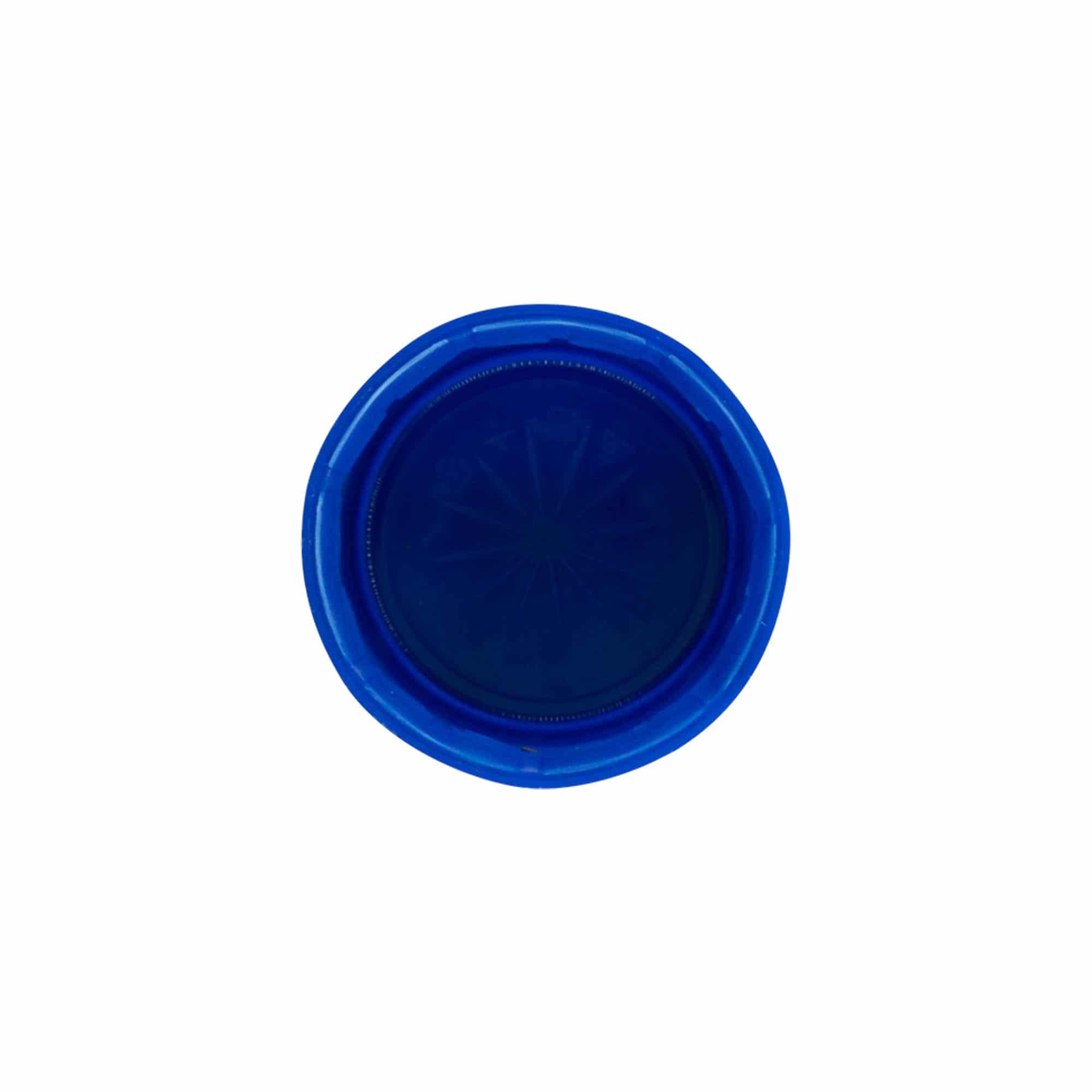 Zakrętka z dwurzędowym gwintem, tworzywo sztuczne PE, niebieska, do szyjki: PET 38 mm