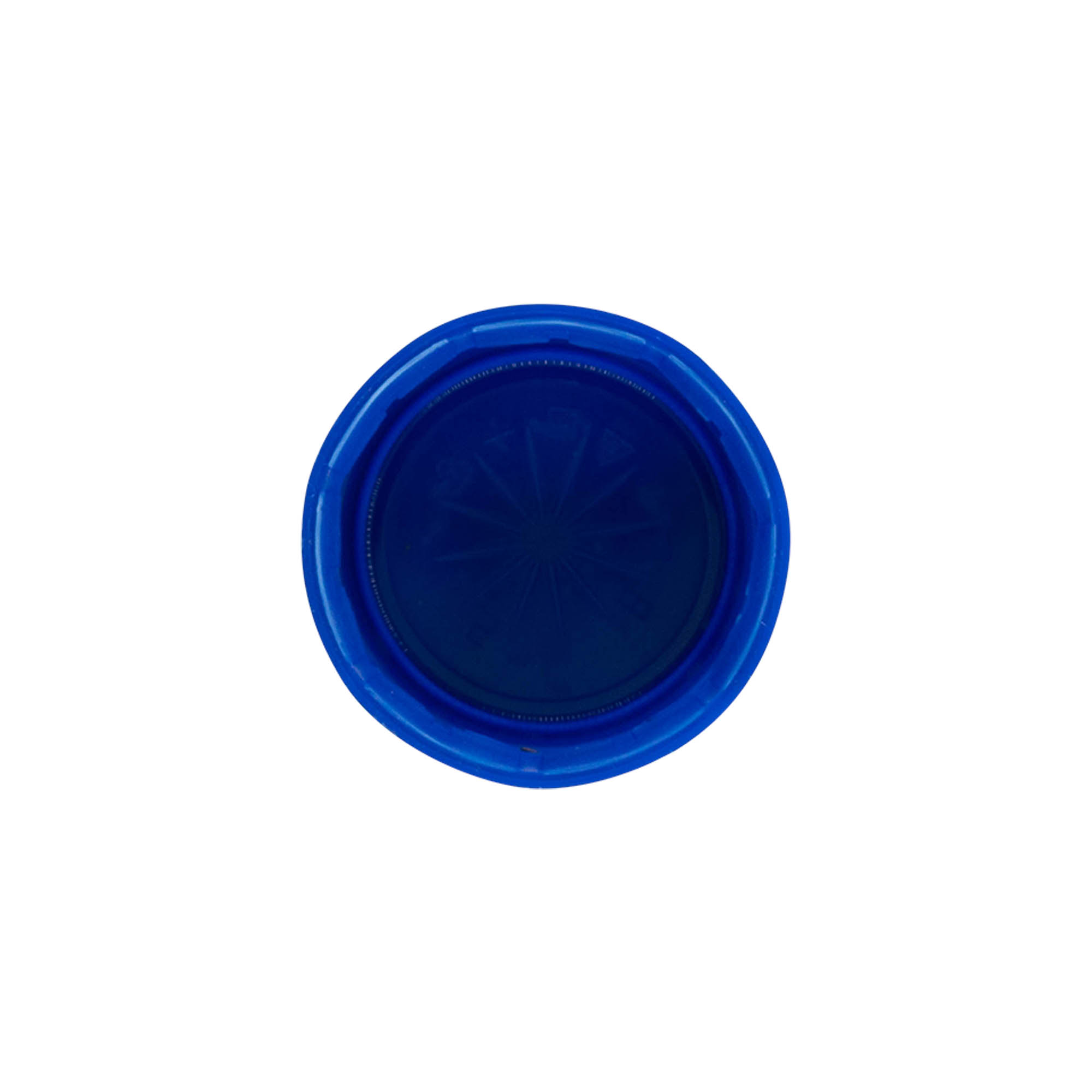Zakrętka z dwurzędowym gwintem, tworzywo sztuczne PE, niebieska, do szyjki: PET 38 mm Zakrętka z dwurzędowym gwintem, tworzywo sztuczne PE, niebieska, do szyjki: PET 38 mm
