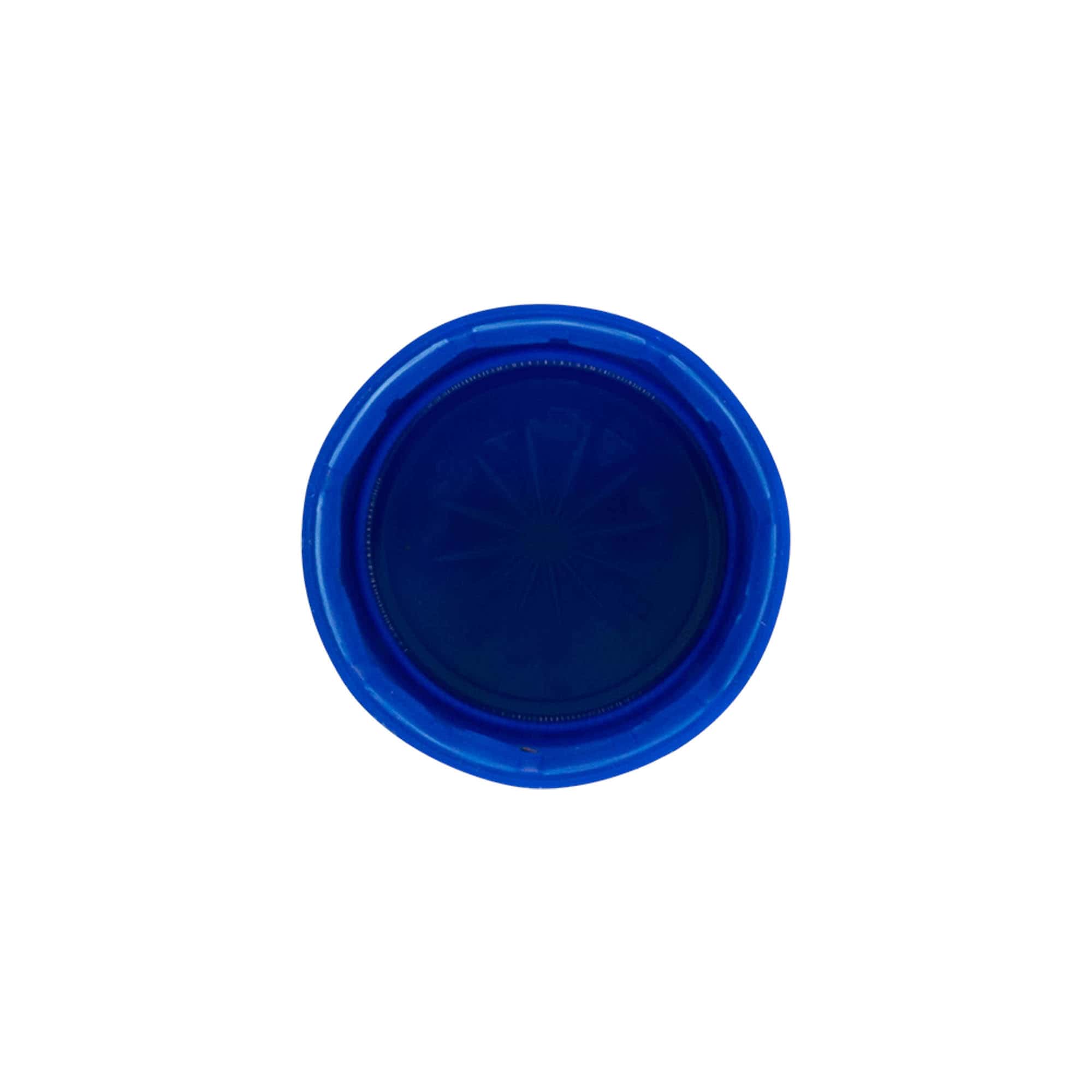 Zakrętka z dwurzędowym gwintem, tworzywo sztuczne PE, niebieska, do szyjki: PET 38 mm Zakrętka z dwurzędowym gwintem, tworzywo sztuczne PE, niebieska, do szyjki: PET 38 mm