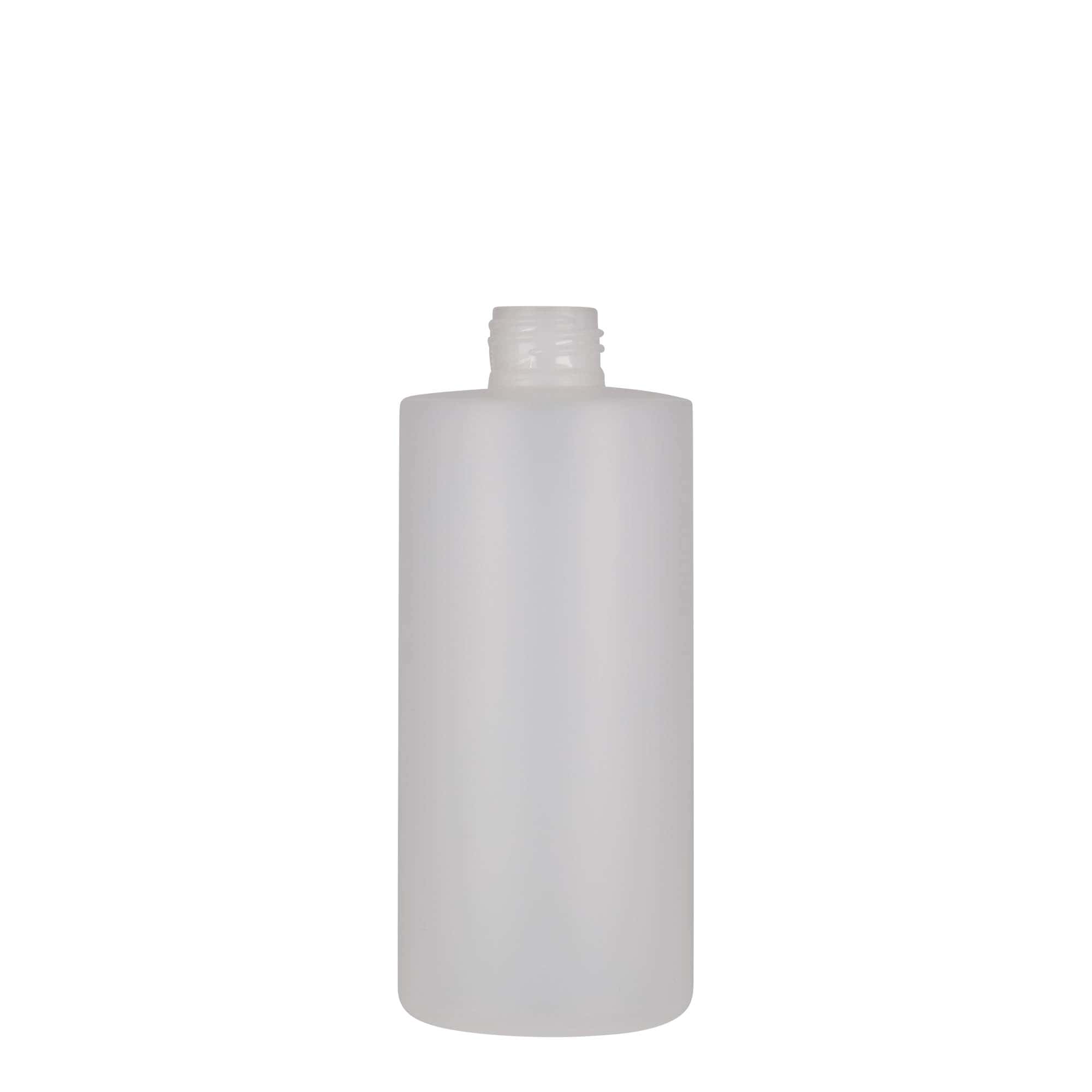 300 ml butelka plastikowa 'Pipe', HDPE, biała, gwint: 24/410