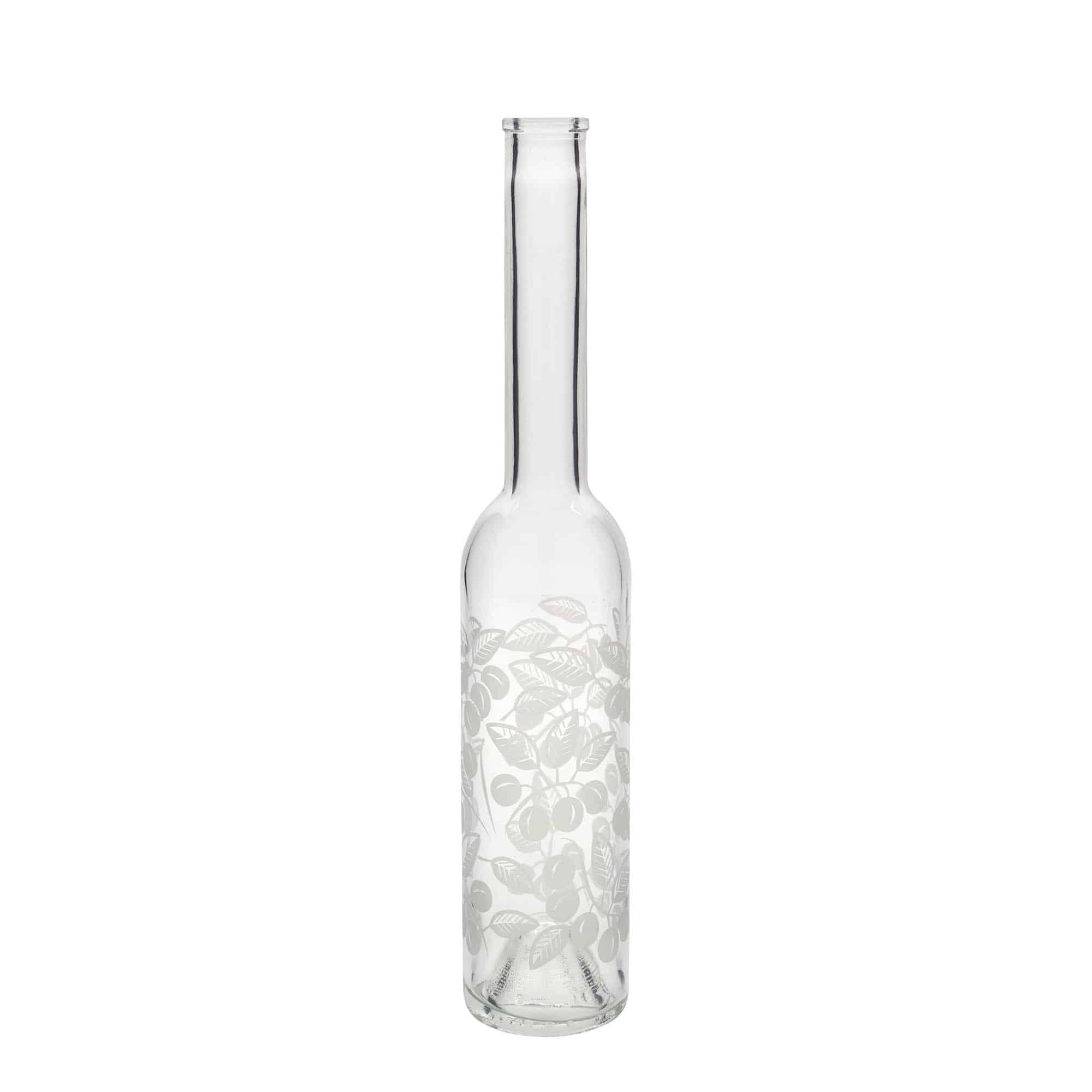 350 ml butelka szklana 'Opera', motyw: mirabelki, szyjka: korek 350 ml butelka szklana 'Opera', motyw: mirabelki, szyjka: korek
