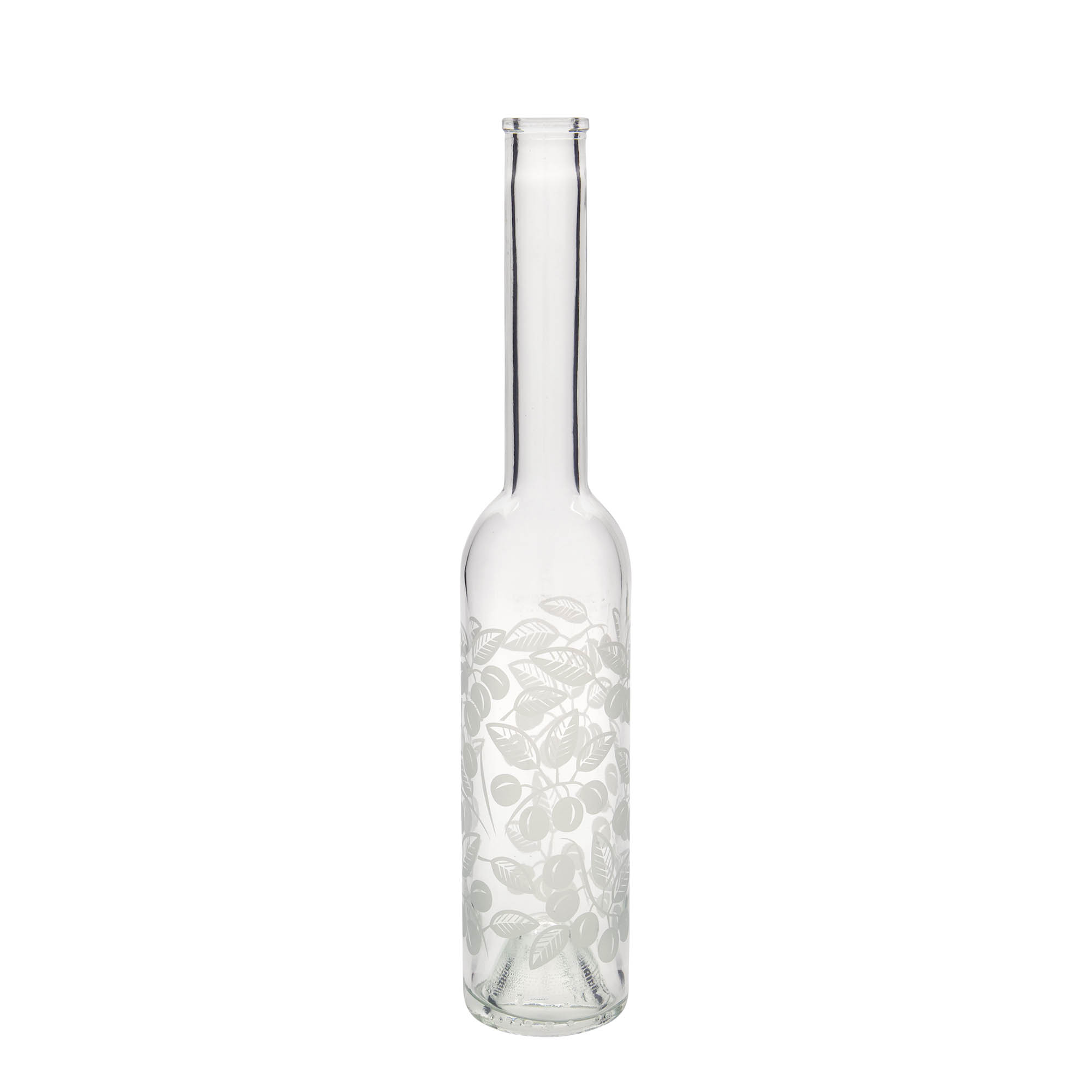 350 ml butelka szklana 'Opera', motyw: mirabelki, szyjka: korek