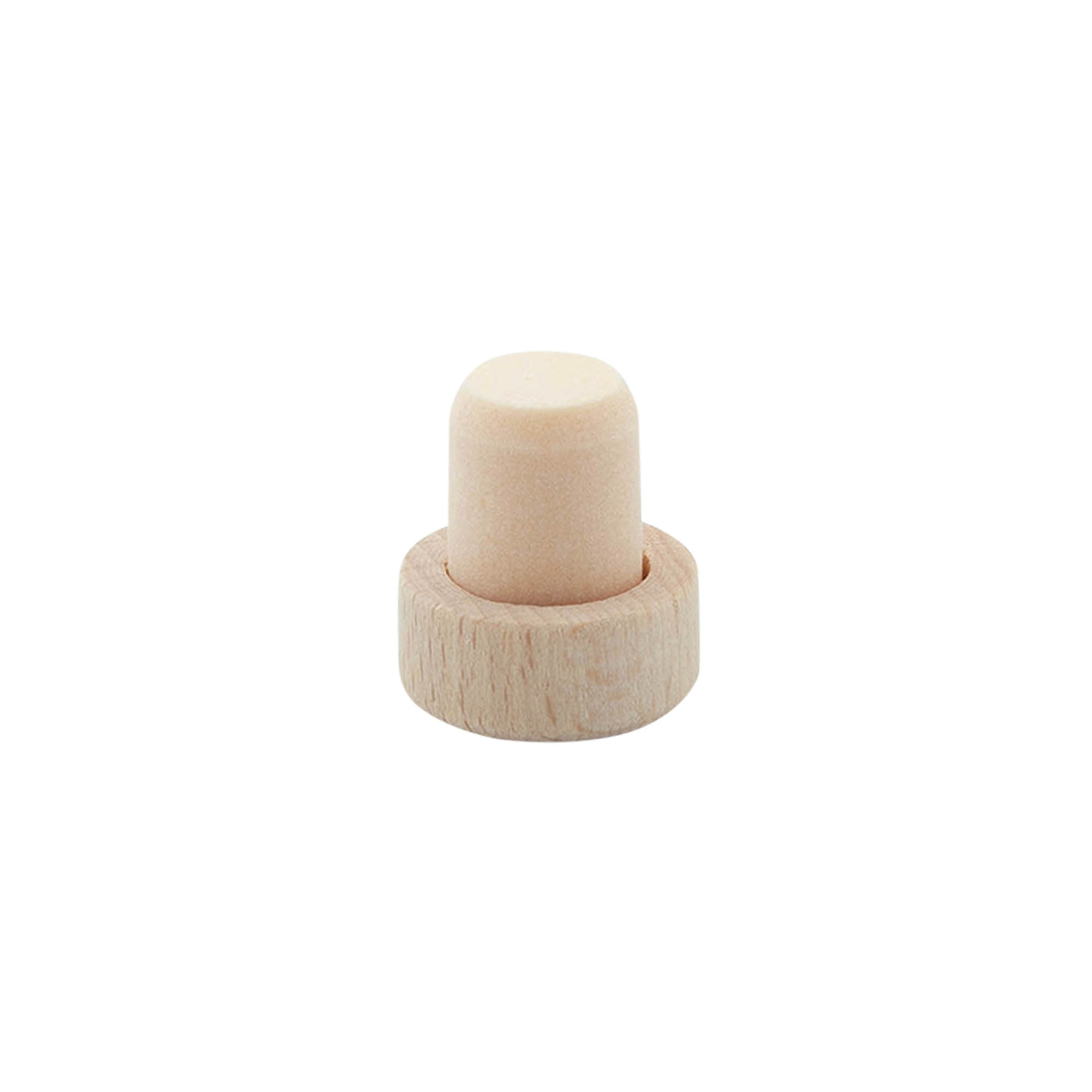 Korek z uchwytem 14 mm, drewno/plastik, do otworu: korek Korek z uchwytem 14 mm, drewno/plastik, do otworu: korek