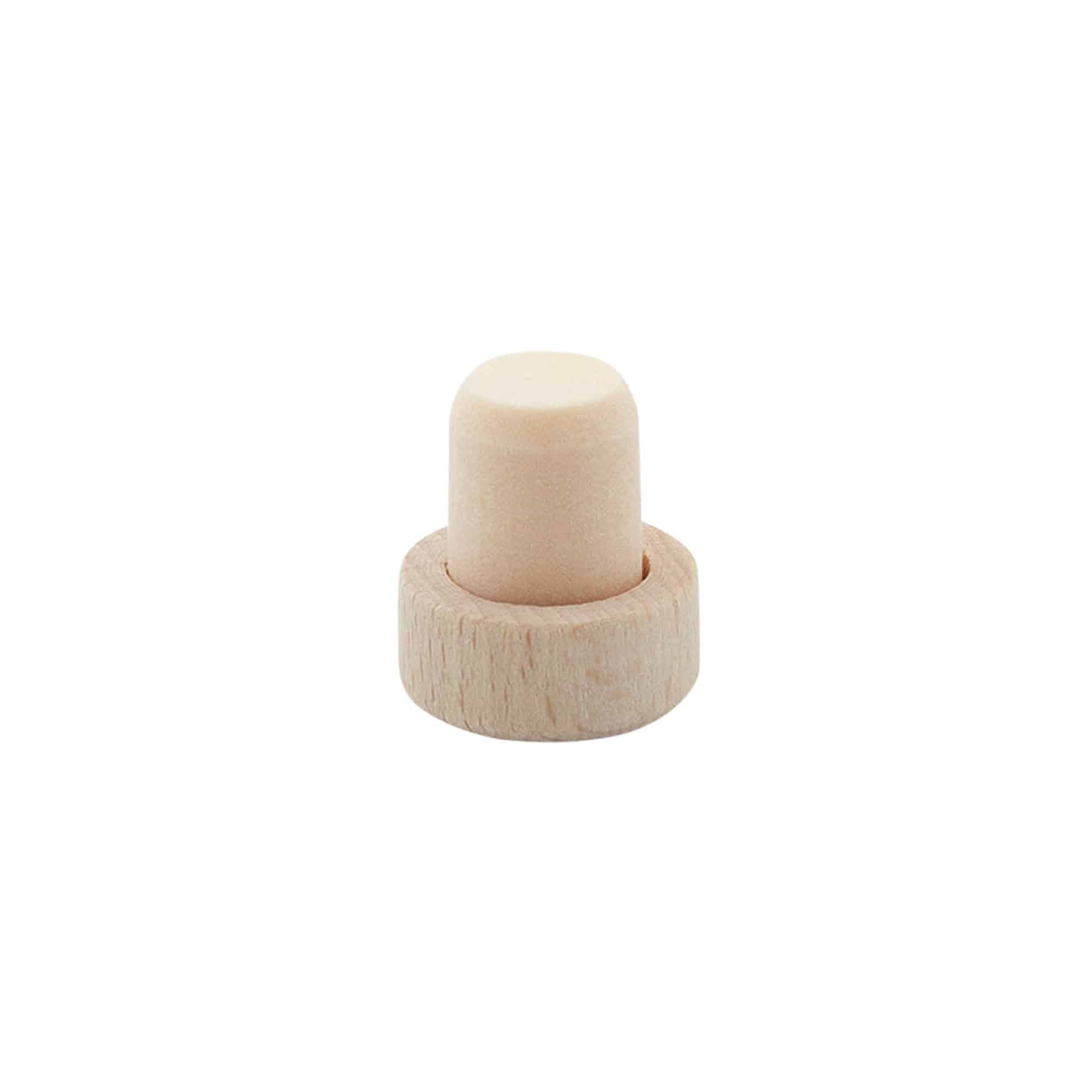 Korek z uchwytem 14 mm, drewno/plastik, do otworu: korek