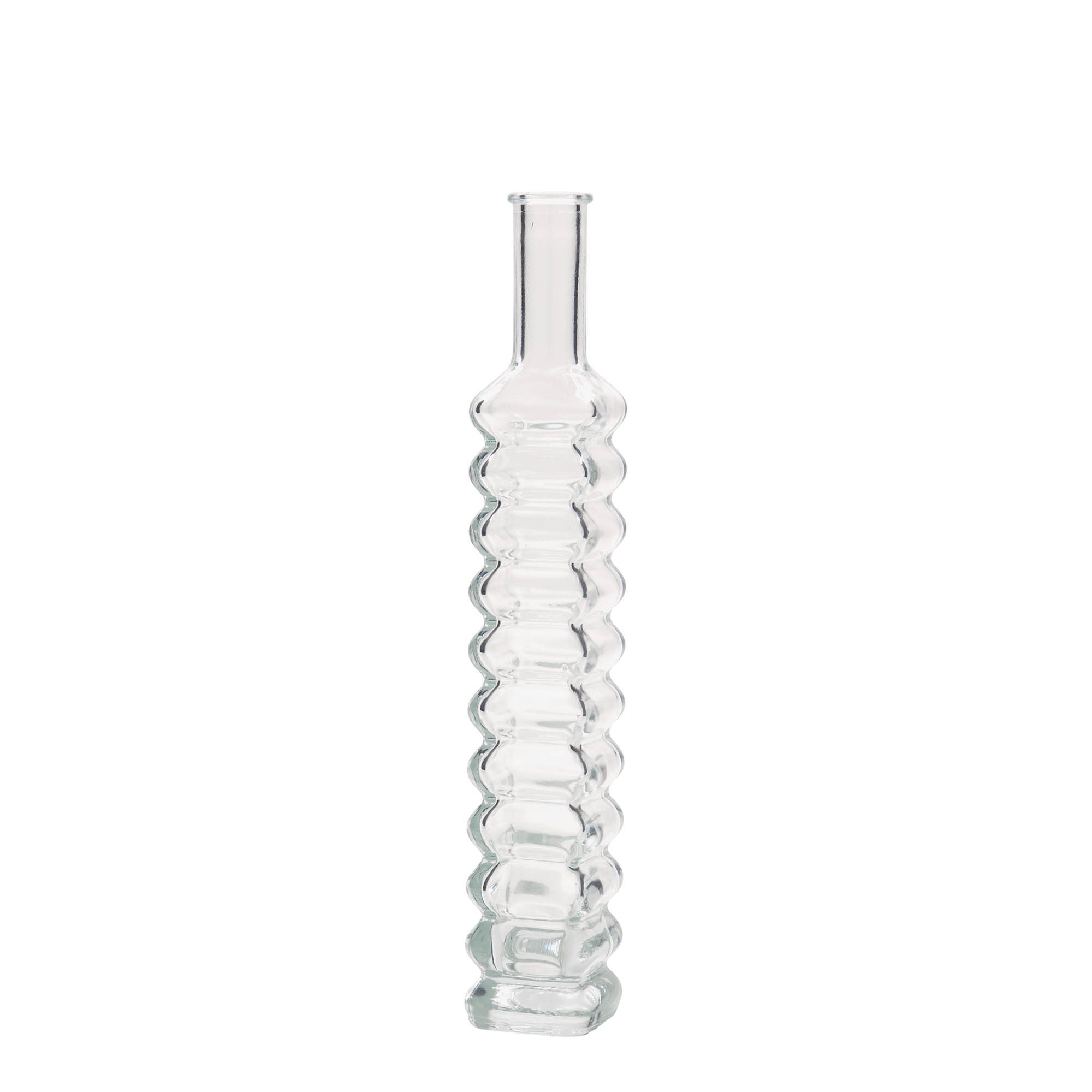 100 ml butelka szklana „Roma”, kwadratowa, szyjka: korek 100 ml butelka szklana „Roma”, kwadratowa, szyjka: korek