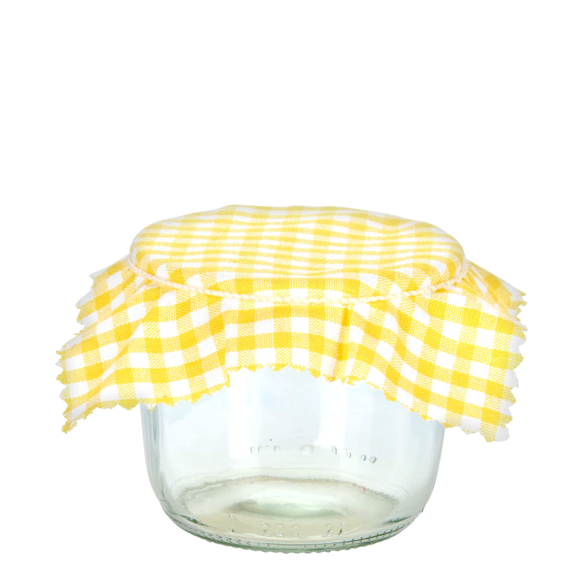 Kwadratowa serwetka materiałowa w kratkę 12x12, tekstylna, żółta, gwint: TO38-TO53