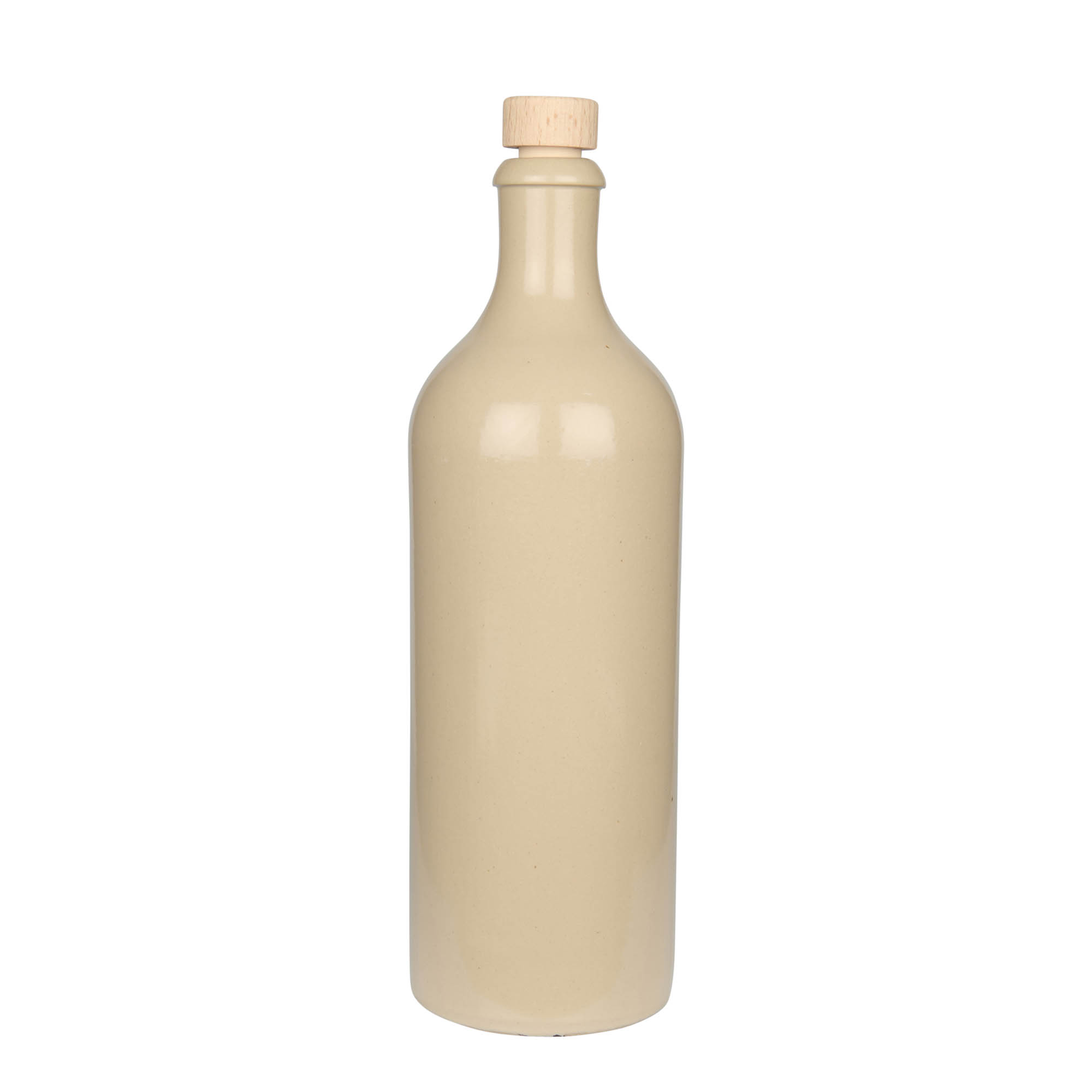 750 ml dzban ceramiczny, kamionka, beżowy, otwór: korek