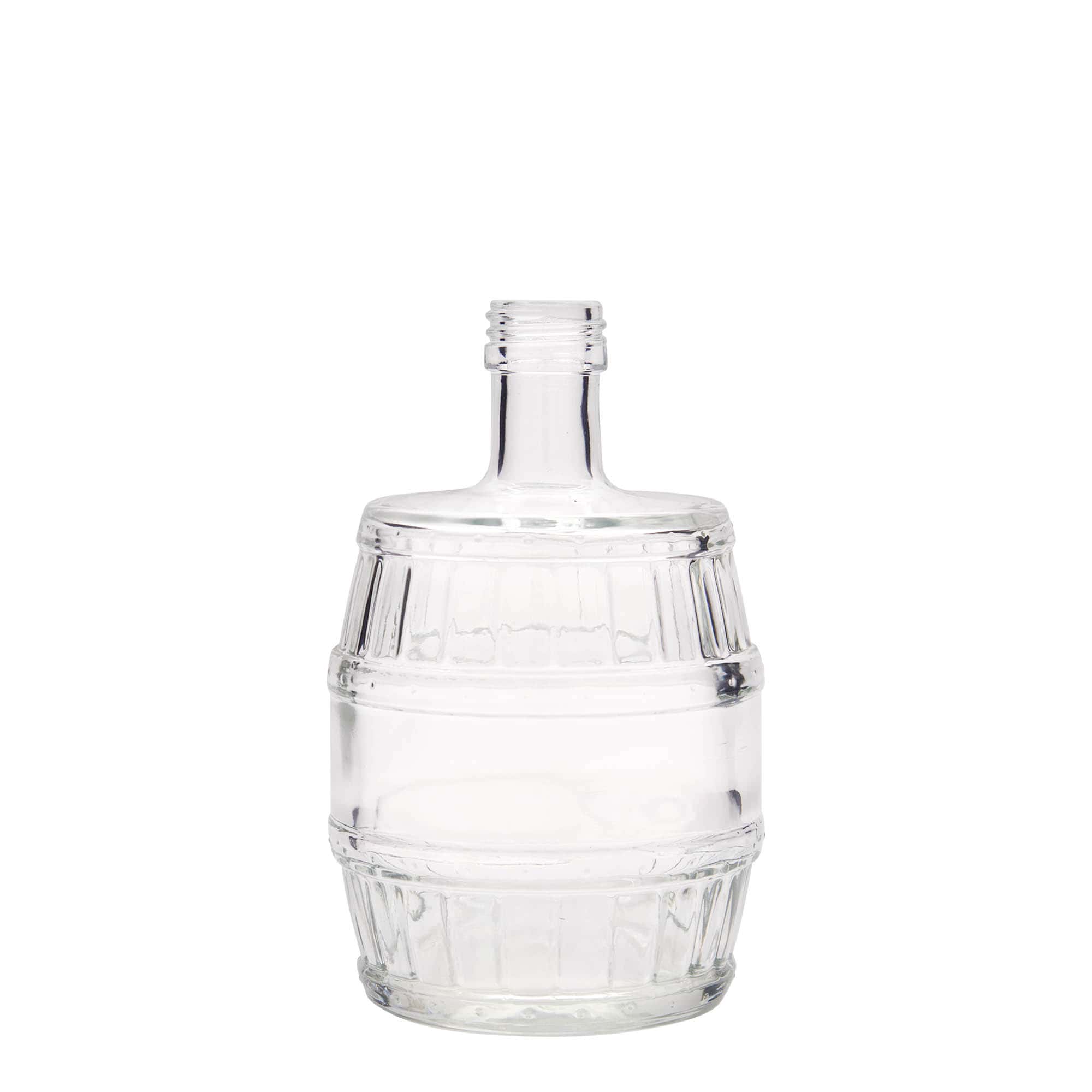 500 ml butelka szklana „beczka”, gwint: PP 28 500 ml butelka szklana „beczka”, gwint: PP 28