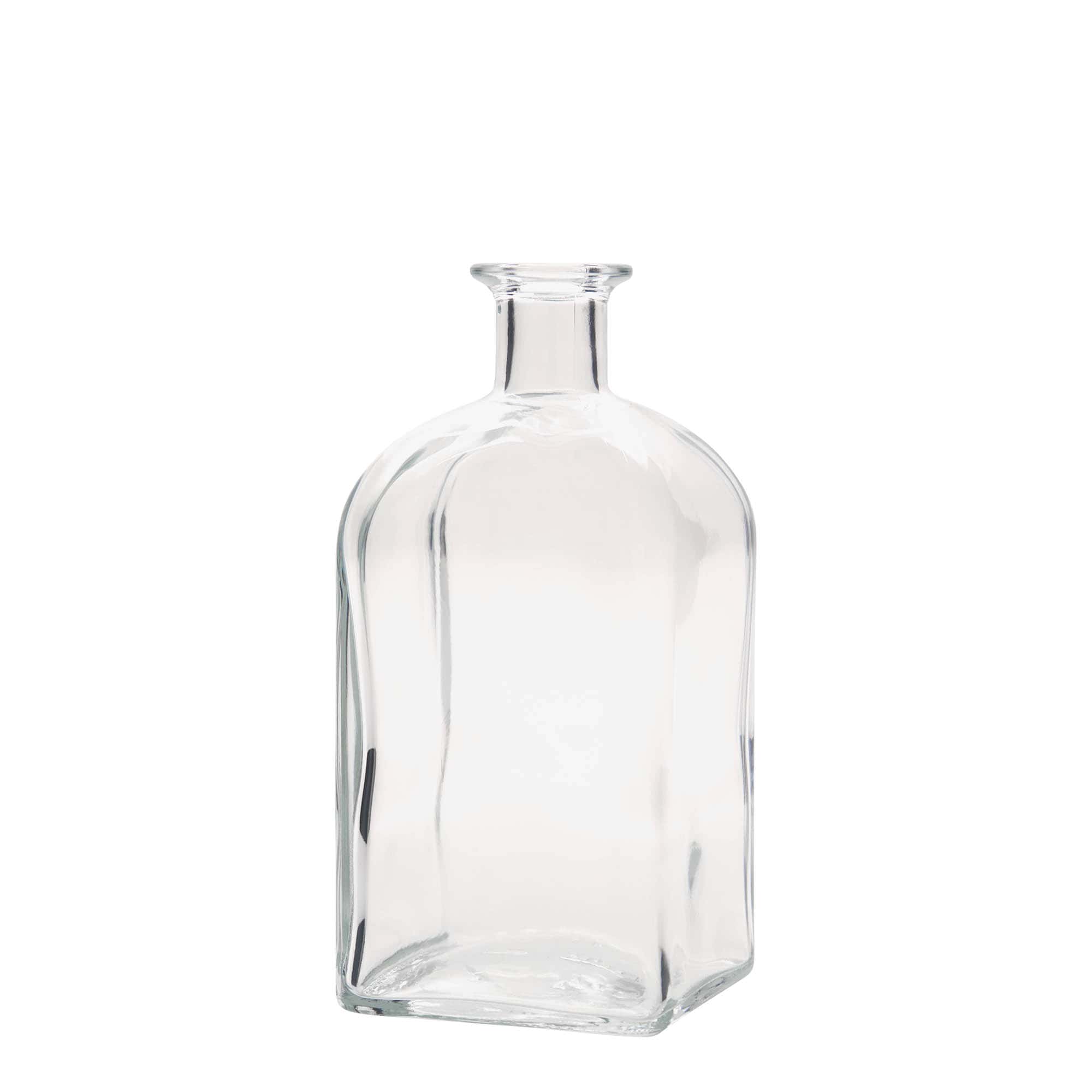 700 ml butelka szklana apteczna Carré, kwadratowa, zamknięcie: korek