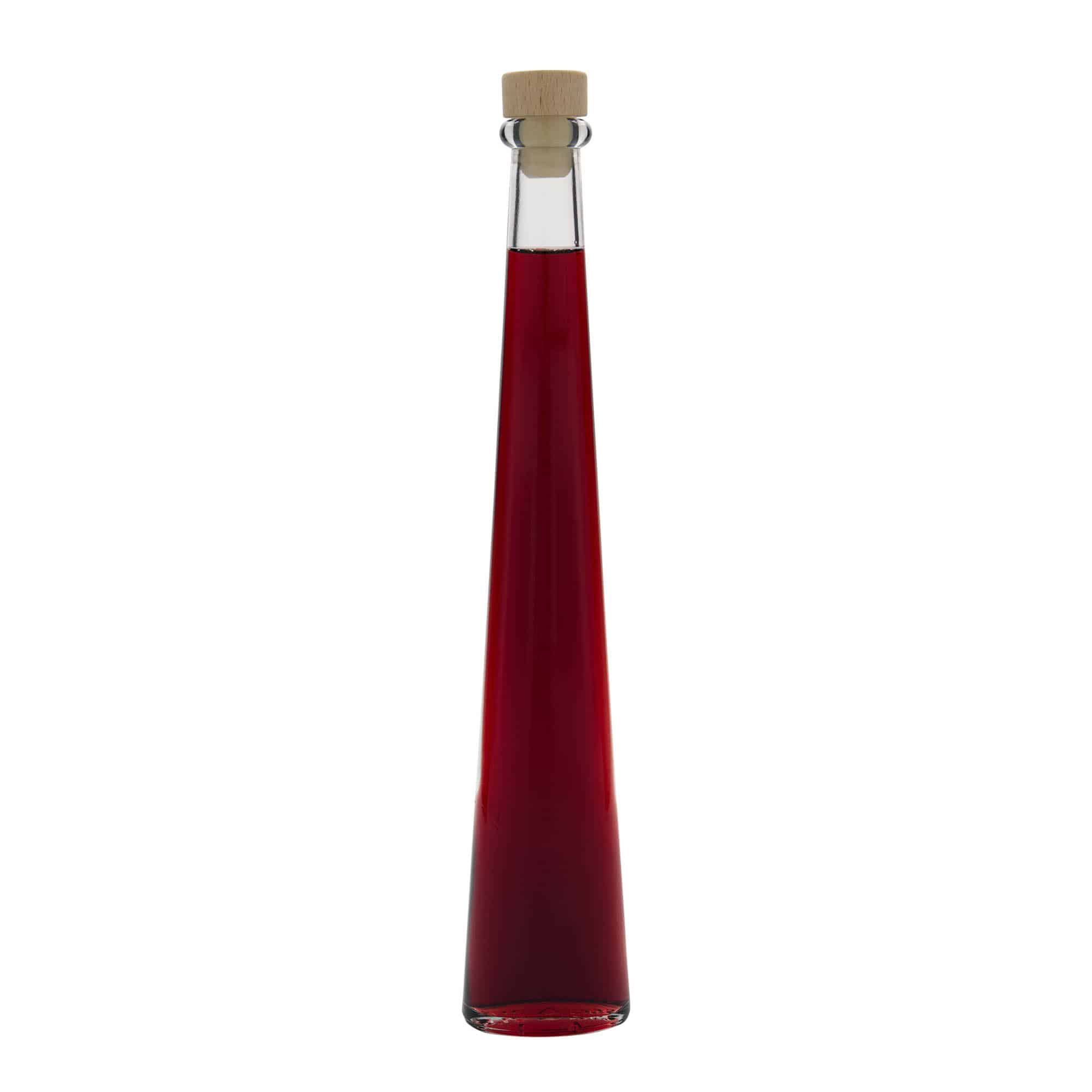 200 ml butelka szklana 'Dama Ovale', owalna, zamknięcie: korek