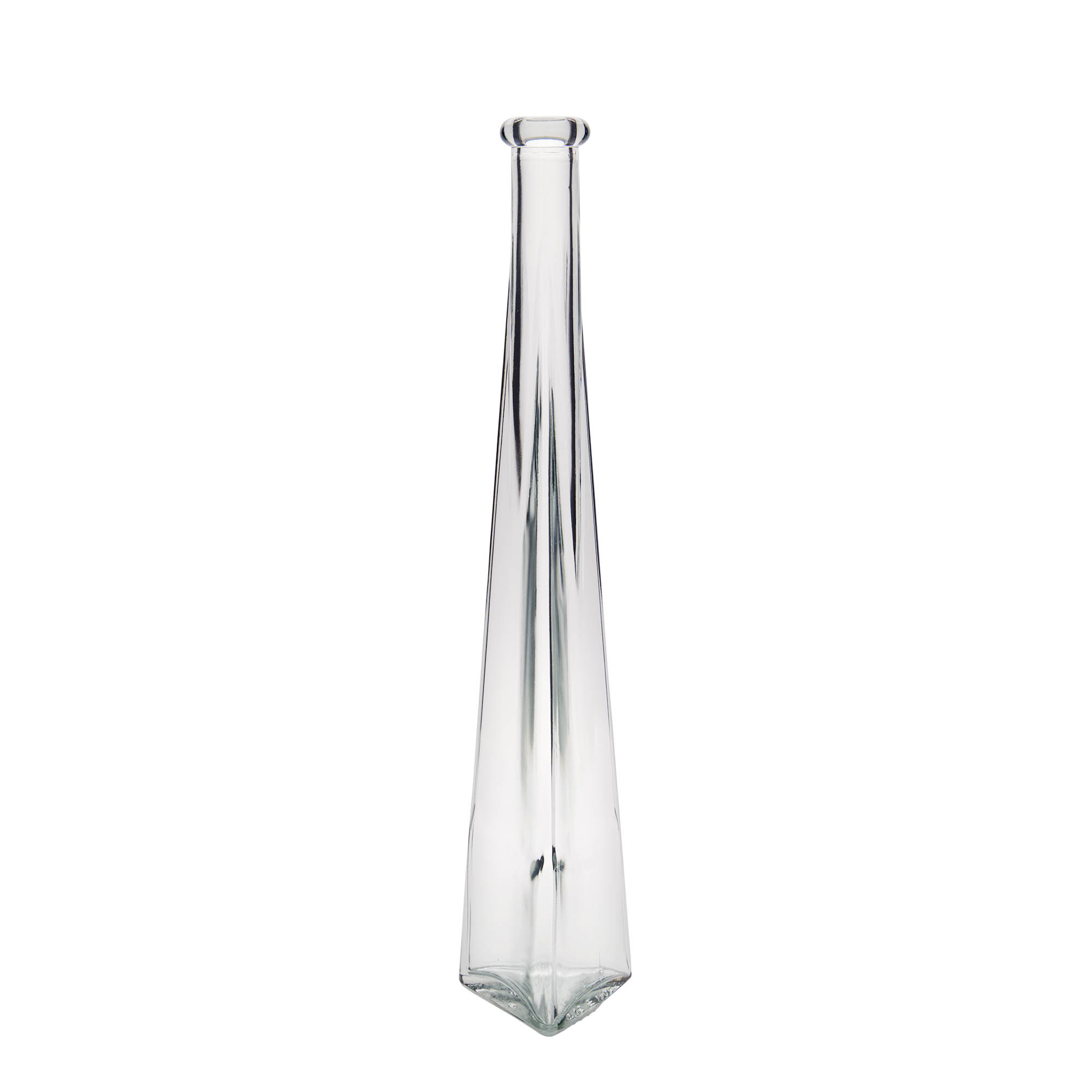 Butelka szklana 200 ml „Dama Triangolore”, trójkątna, otwór: korek Butelka szklana 200 ml „Dama Triangolore”, trójkątna, otwór: korek