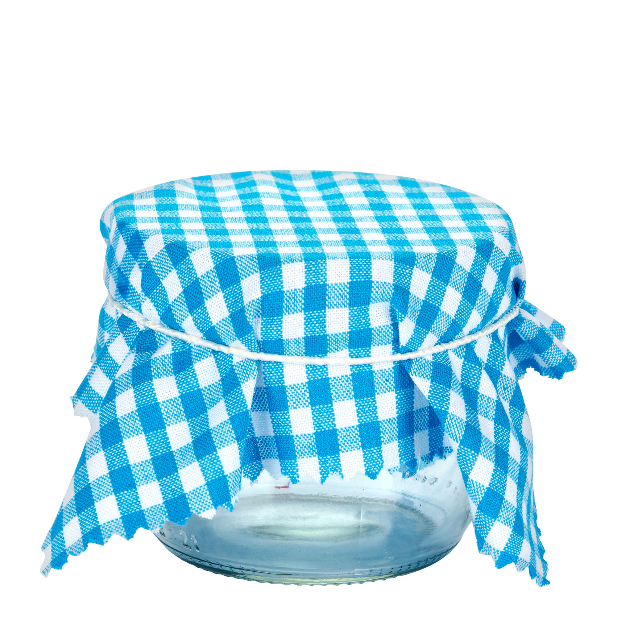 Materiałowa serwetka w kratkę 15x15, kwadratowa, tekstylna, niebieska, gwint: TO58-TO82