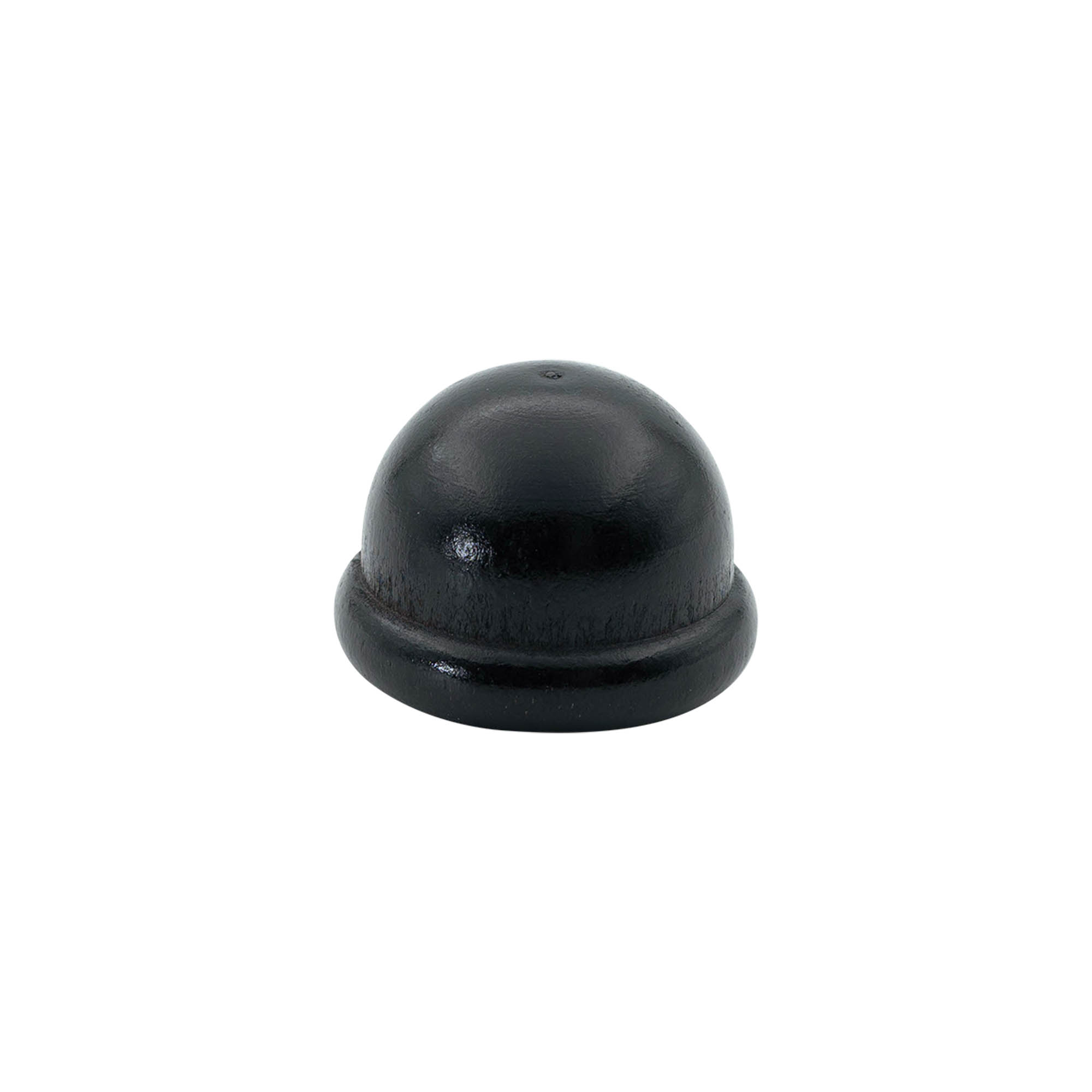 Korek z uchwytem 19 mm „Melon”, drewno/PE, czarny, do otworu: korek