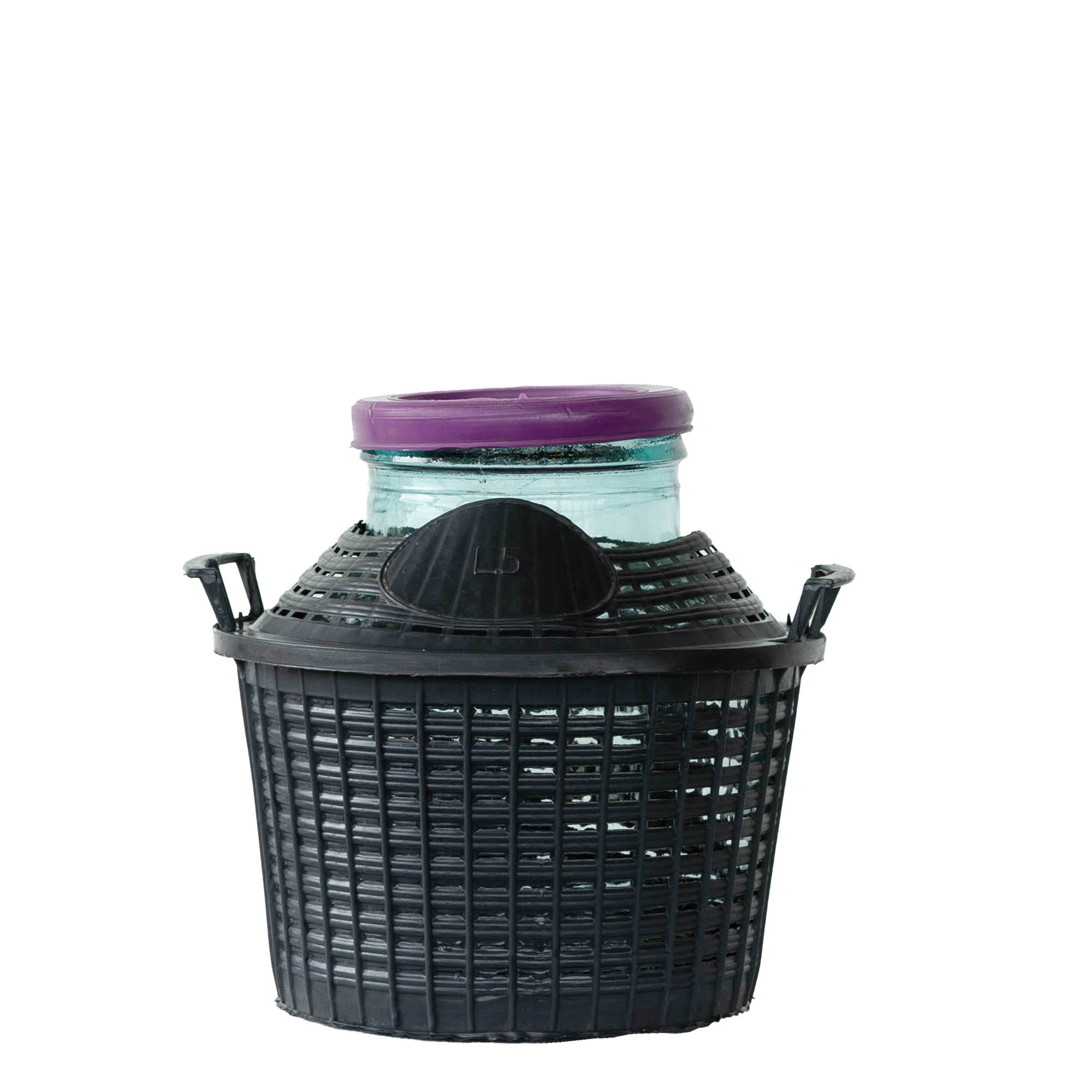 5 l butla balonowa szerokootworowa, szkło, otwór: nakładana pokrywka 5 l butla balonowa szerokootworowa, szkło, otwór: nakładana pokrywka