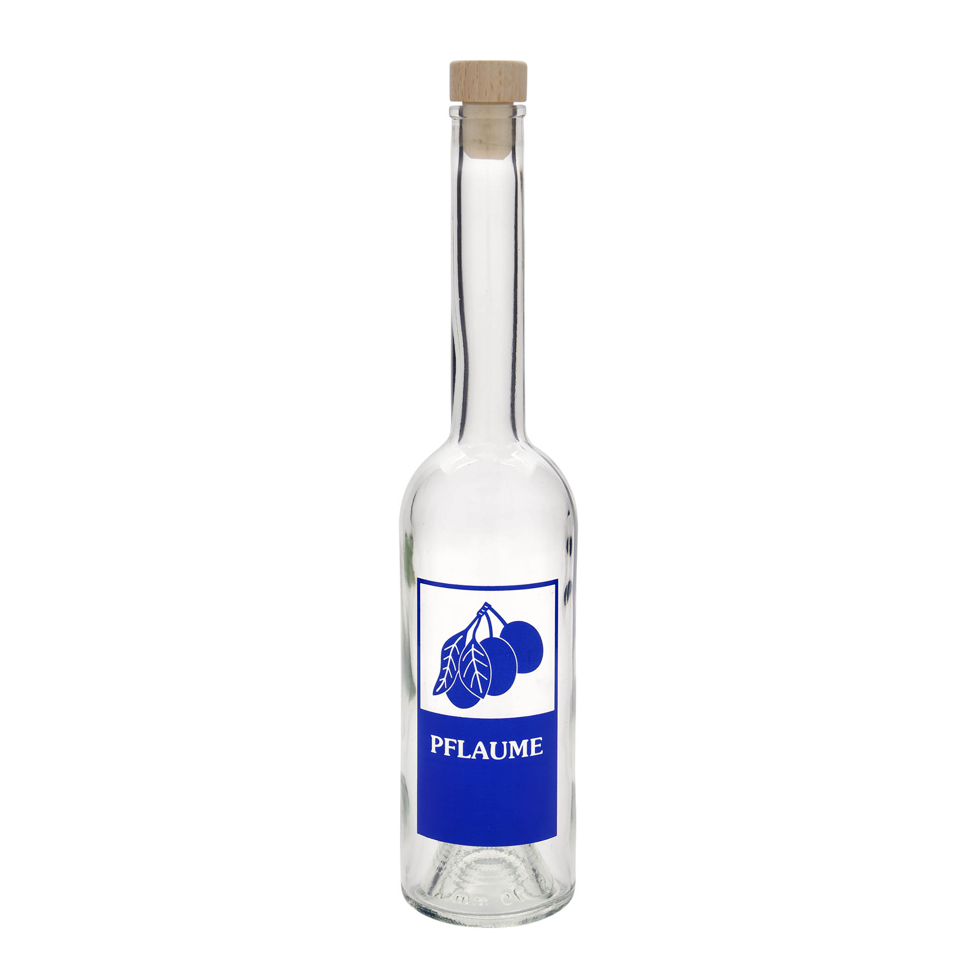 500 ml butelka szklana 'Opera', motyw: śliwka, korek