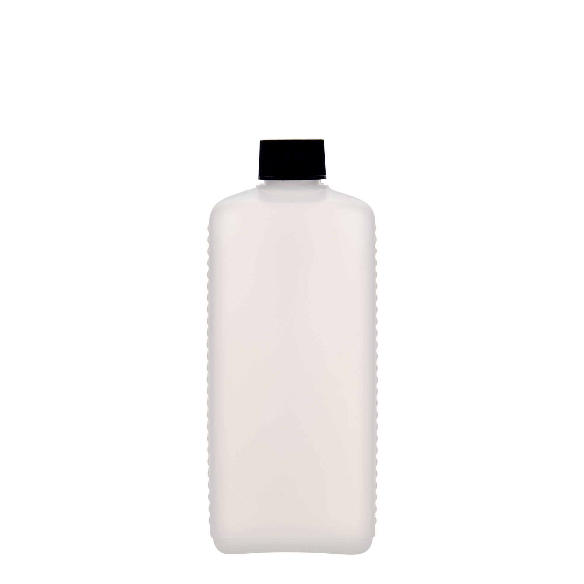 500 ml butelka kanister, prostokątna, tworzywo sztuczne HDPE, kolor naturalny, zamknięcie: DIN 25 EPE