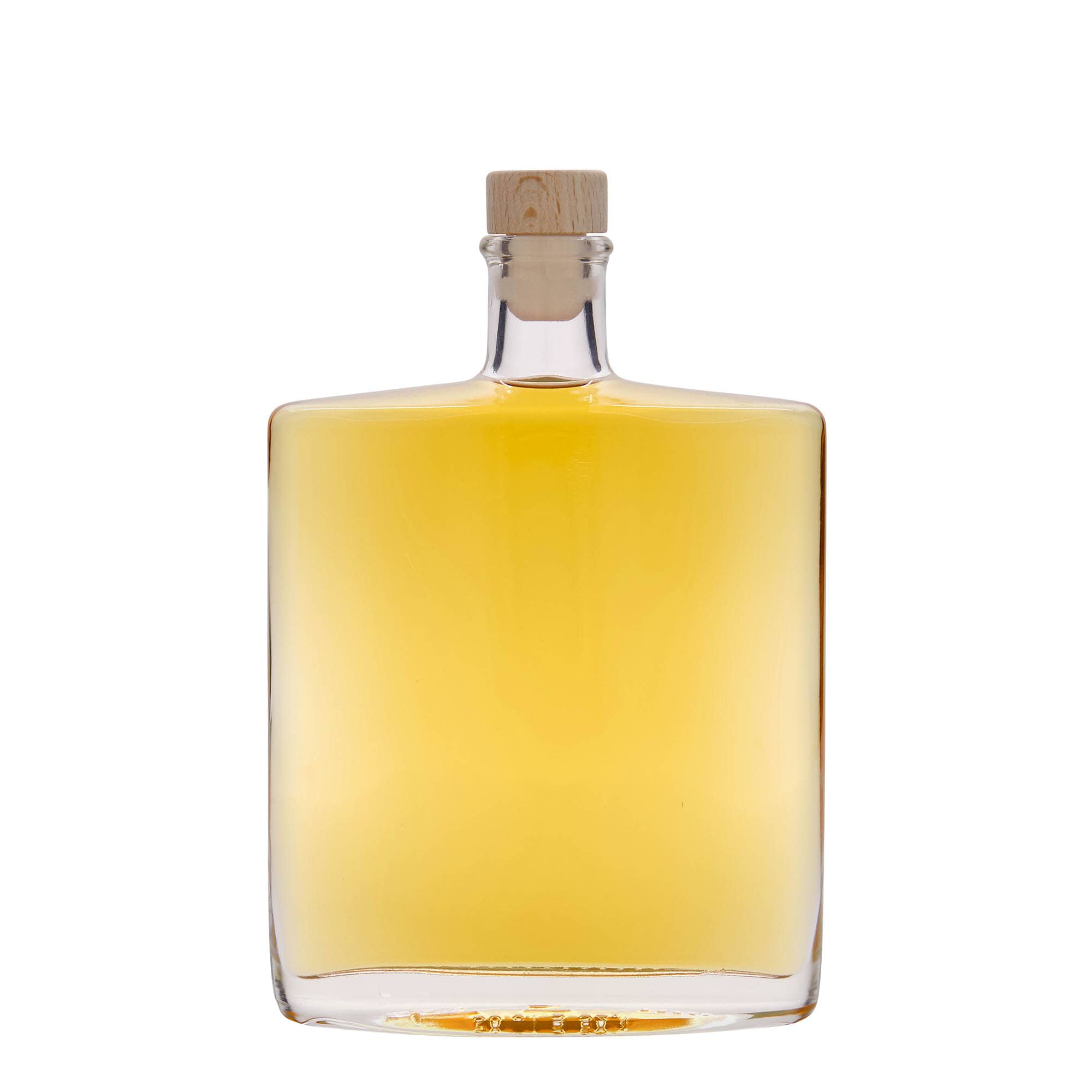 500 ml butelka szklana 'Zorbas', owalna, zamknięcie: korek