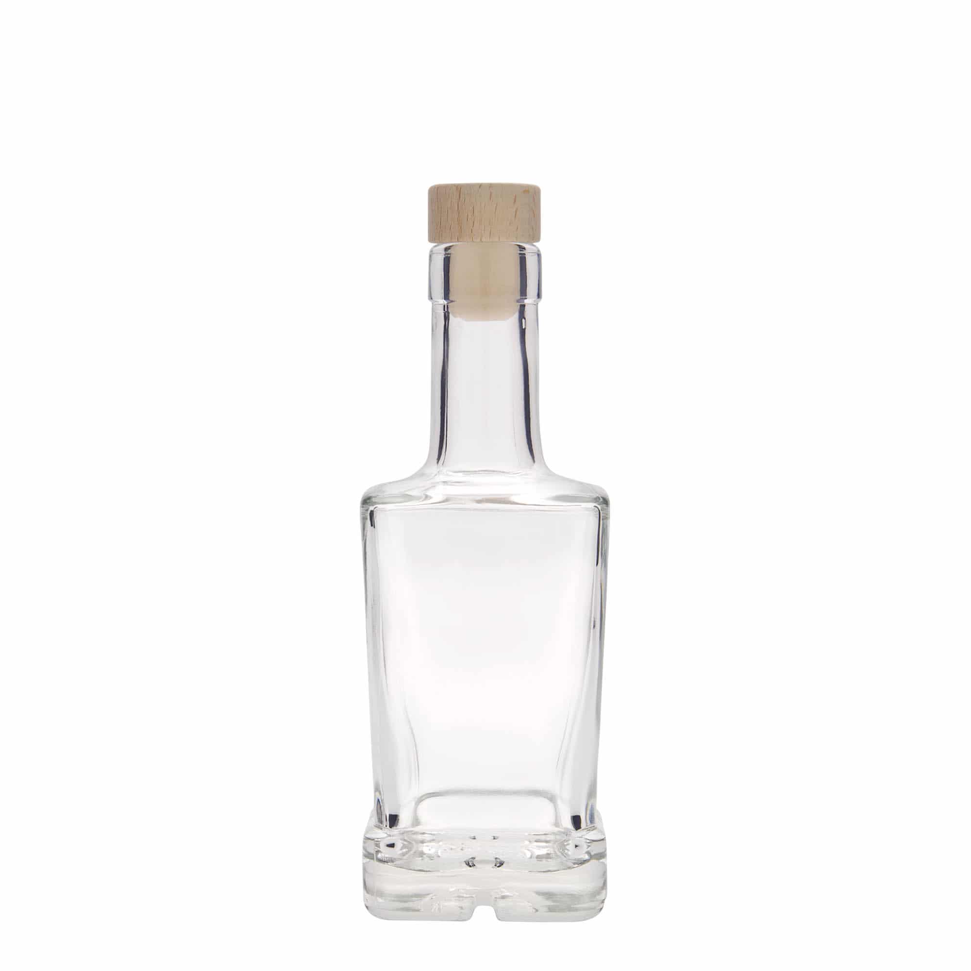 250 ml butelka szklana 'Rene', kwadratowa, szyjka: korek