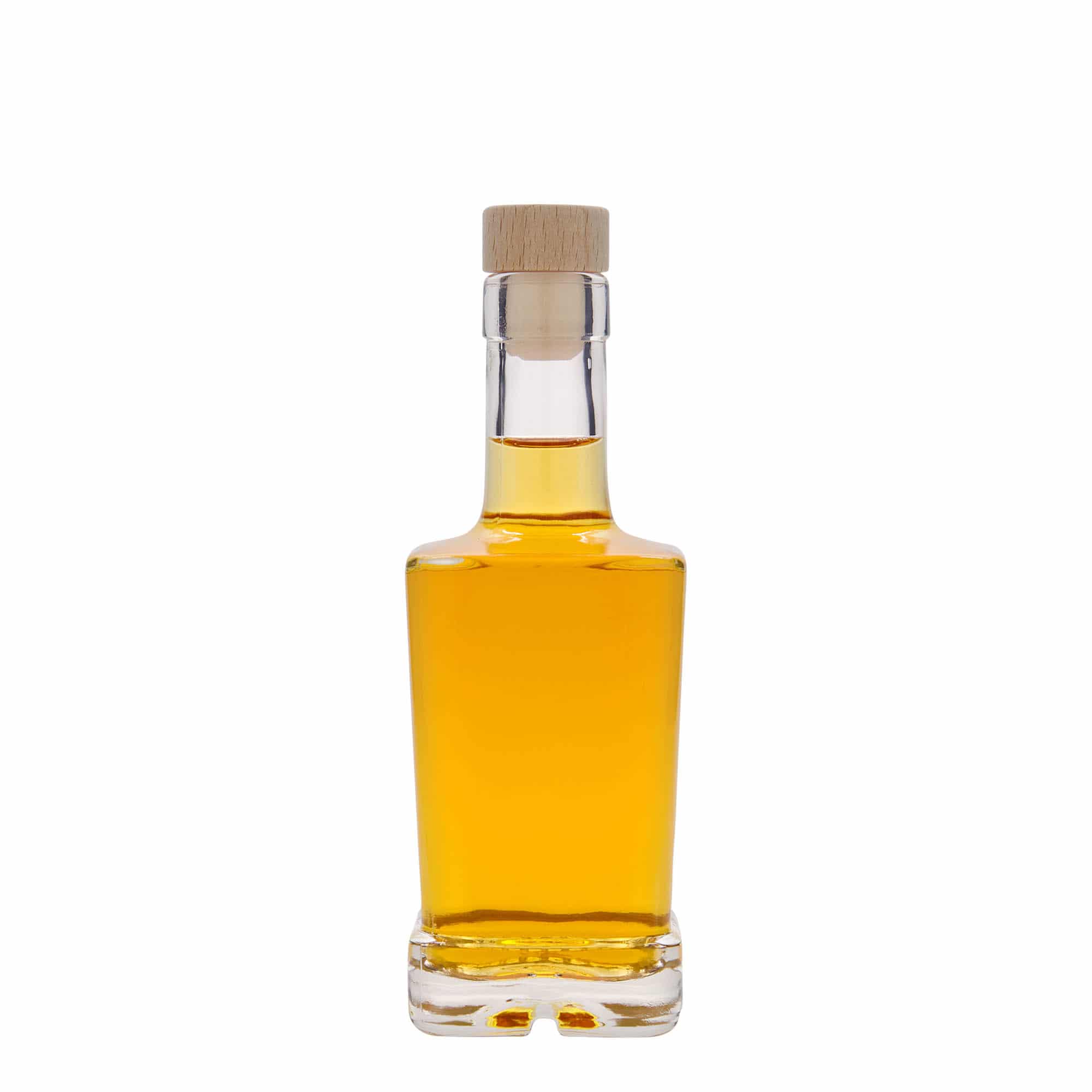 250 ml butelka szklana 'Rene', kwadratowa, zamknięcie: korek