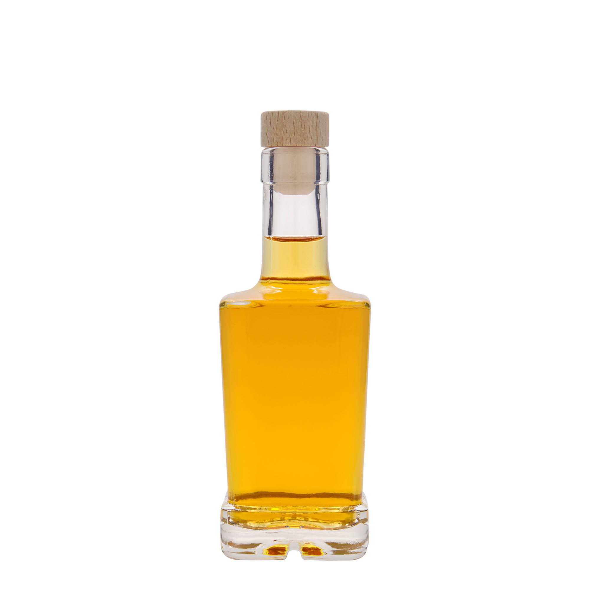 250 ml butelka szklana 'Rene', kwadratowa, szyjka: korek