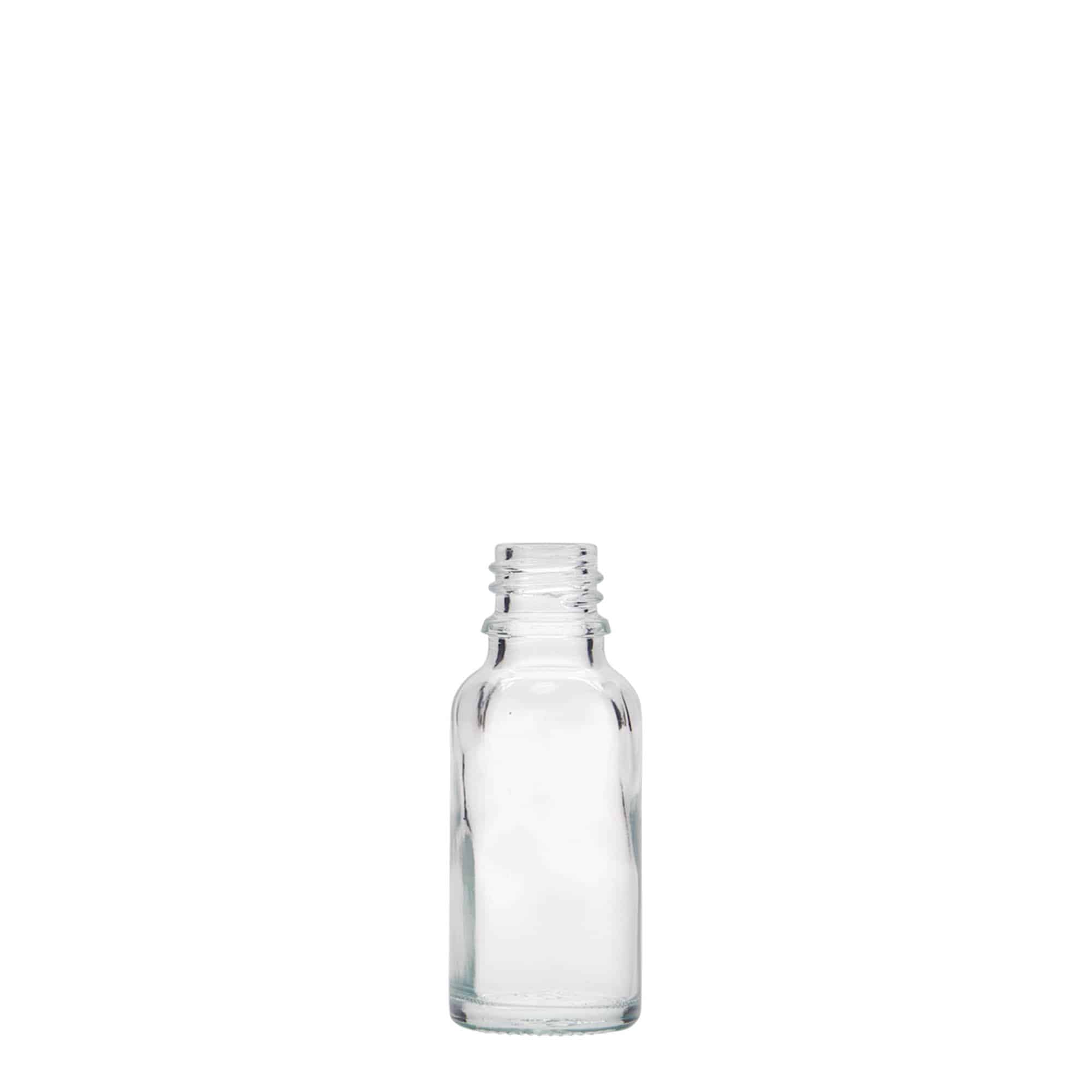 20 ml butelka medyczna, szkło, szyjka: DIN 18