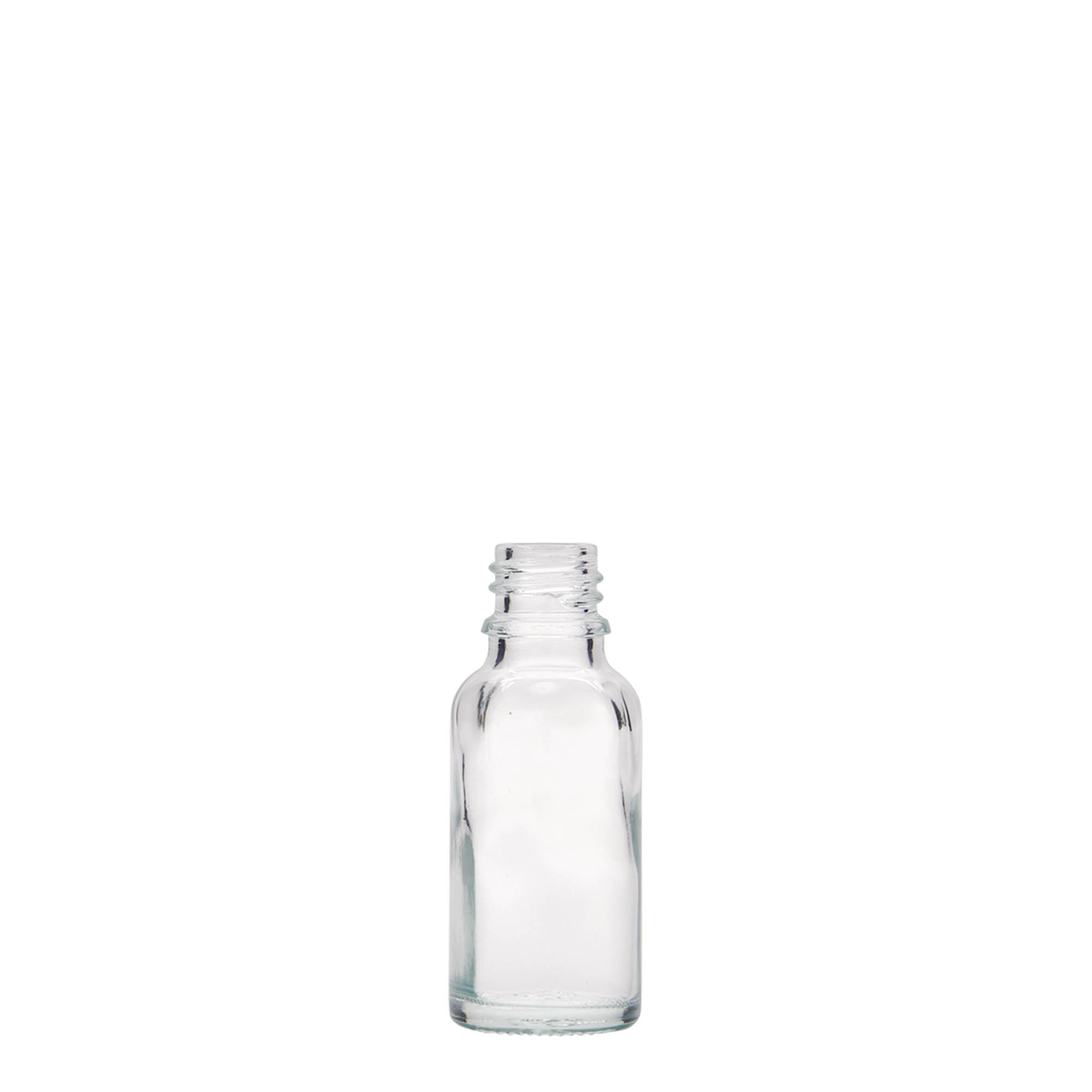 20 ml butelka medyczna, szkło, szyjka: DIN 18