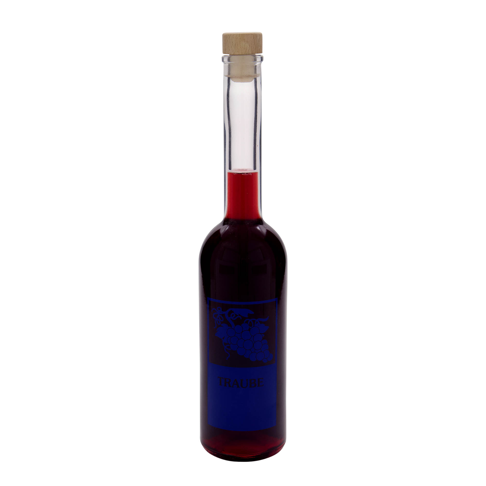 500 ml butelka szklana 'Opera', motyw: winogrono, szyjka: korek